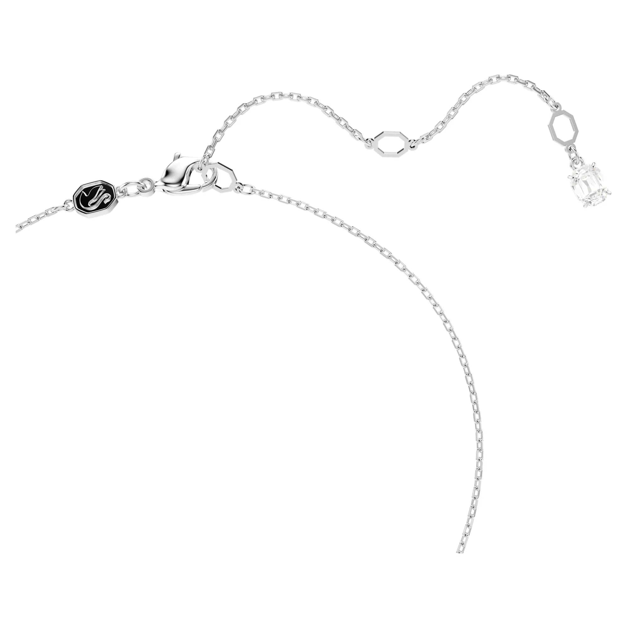 Hyperbola White Mix Metal Pendant – Swarovski view 3