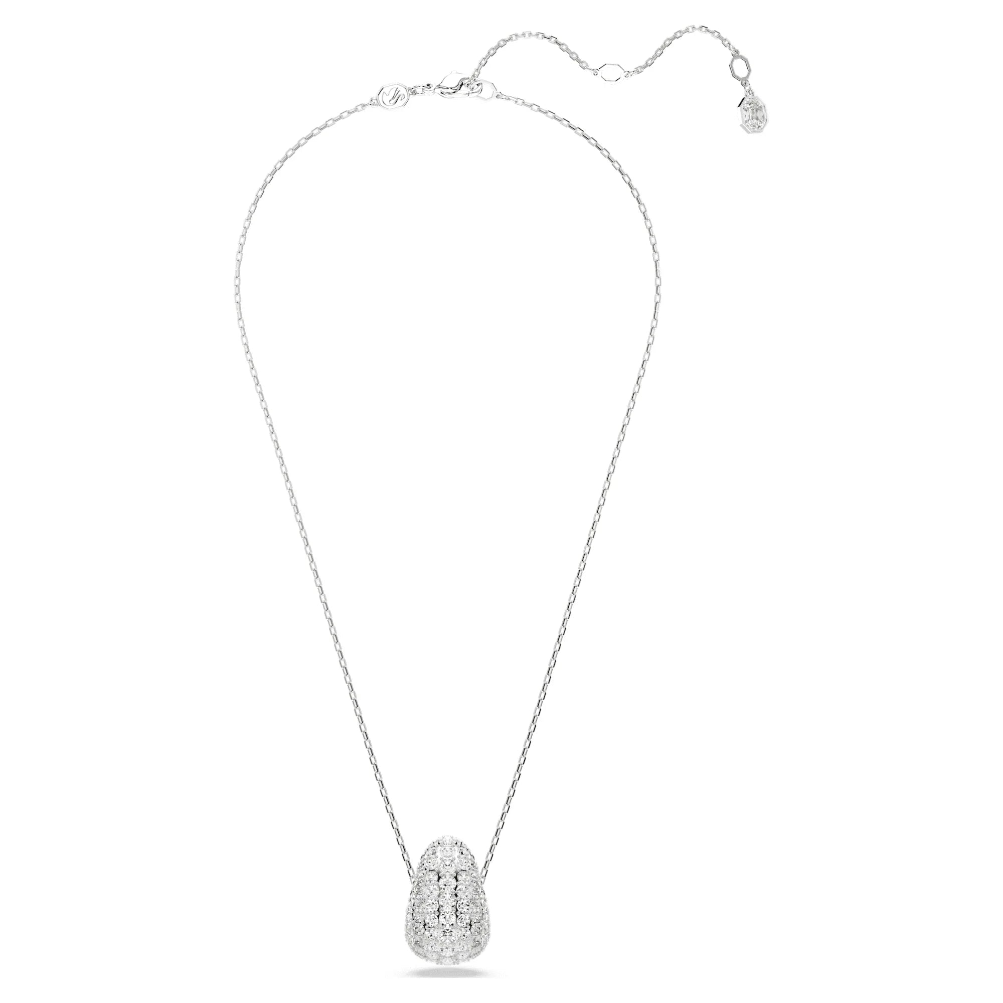 Pingente Swarovski - Sublima - Corte redondo - Vista branco e prata 3