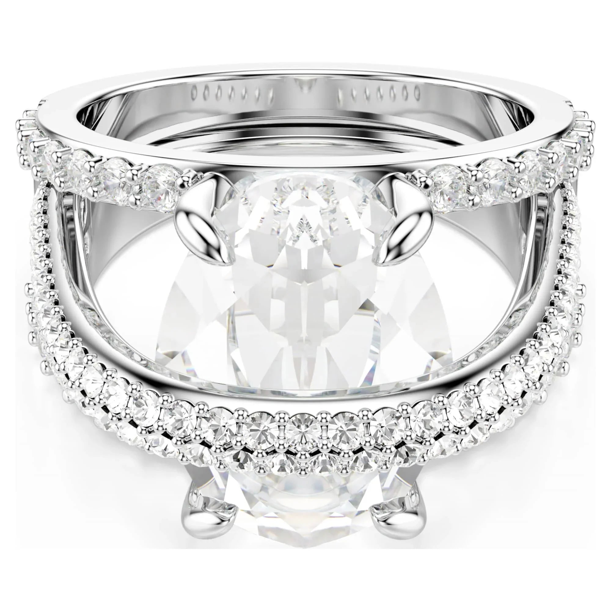 Swarovski Ring – Hyperbola – verschiedene Größen – Weiß und Silber