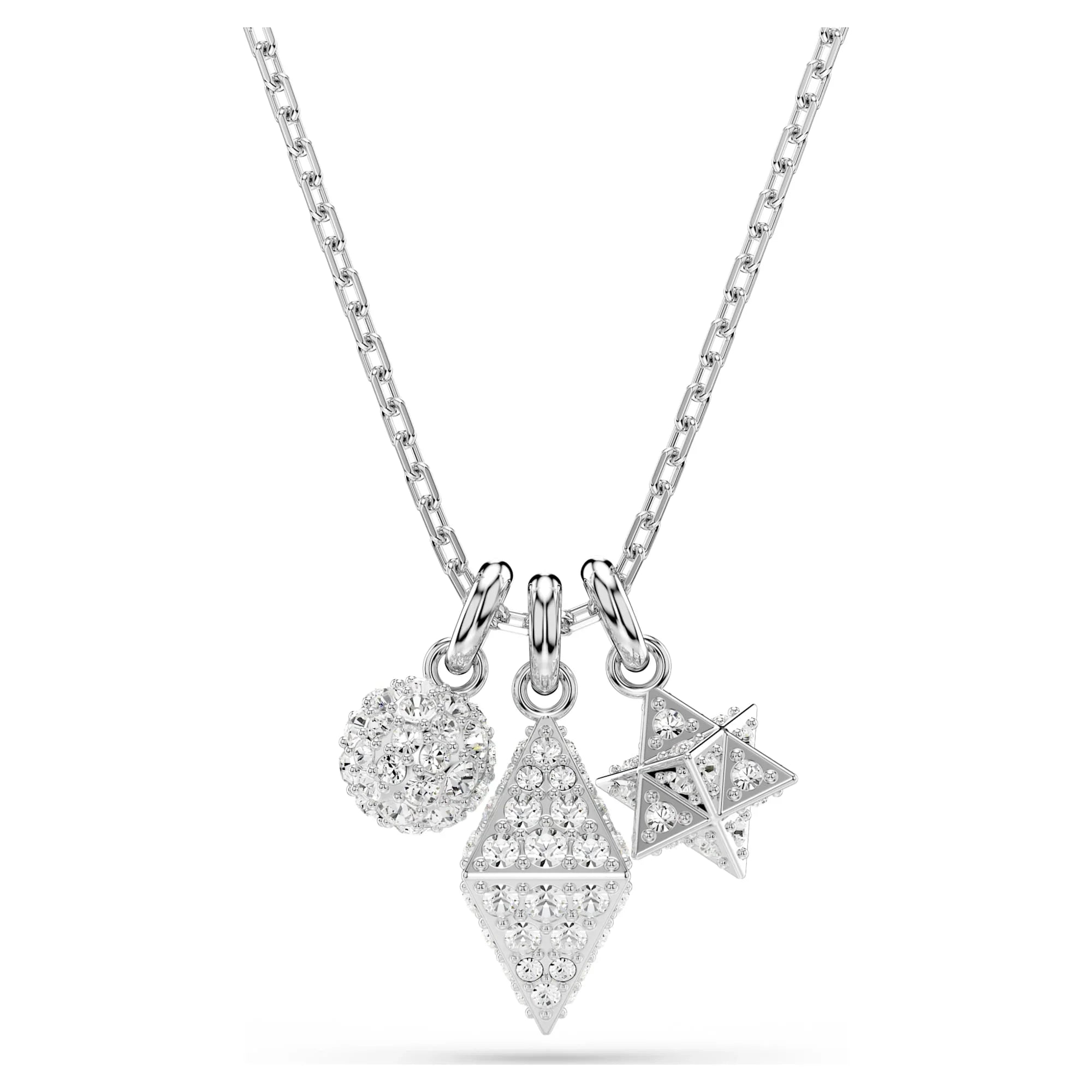 Swarovski Hanger - Dextera - Rond Geslepen - Wit & Zilver