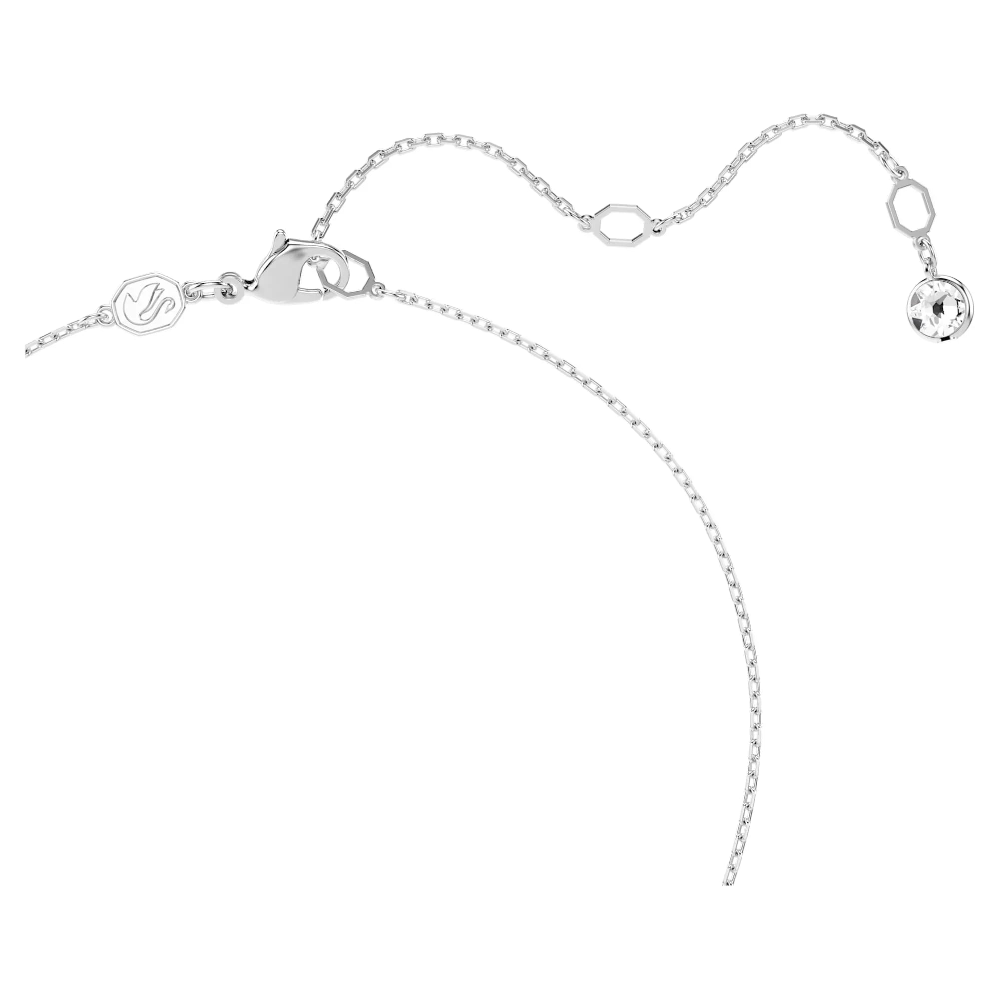 Swarovski hanger - Dextera - Rond geslepen - Wit & Zilver weergave 3