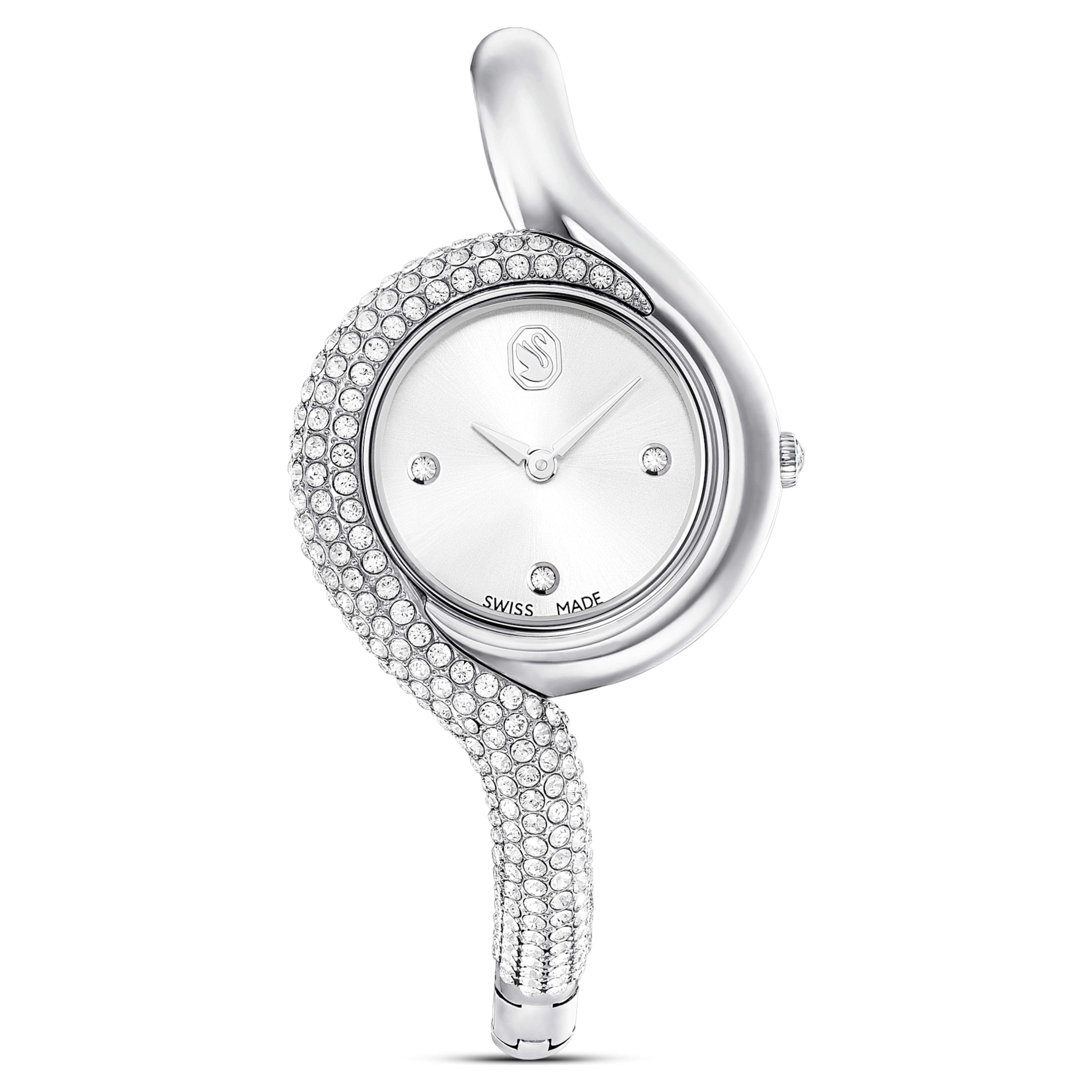 Dextera Asymmetric Women's Watch Silver Metal Bracelet Stainless Steel – Swarovski