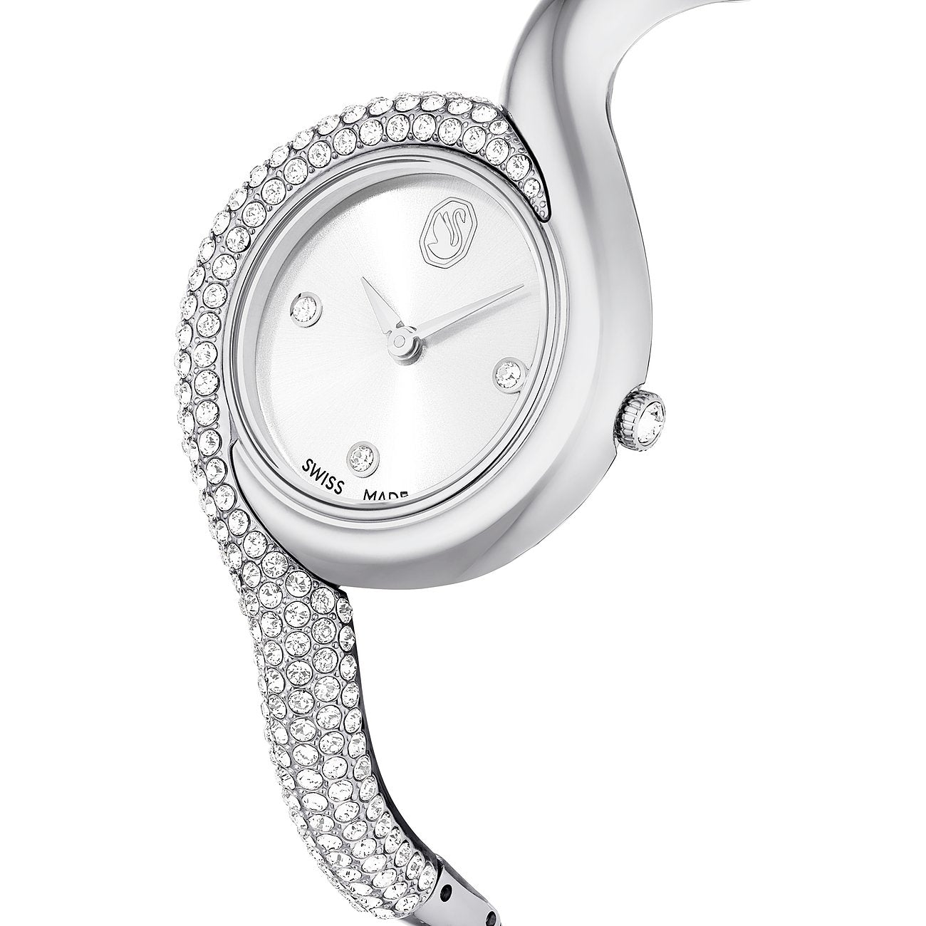 Dextera Asymmetric Women's Watch Silver Metal Bracelet Stainless Steel – Swarovski