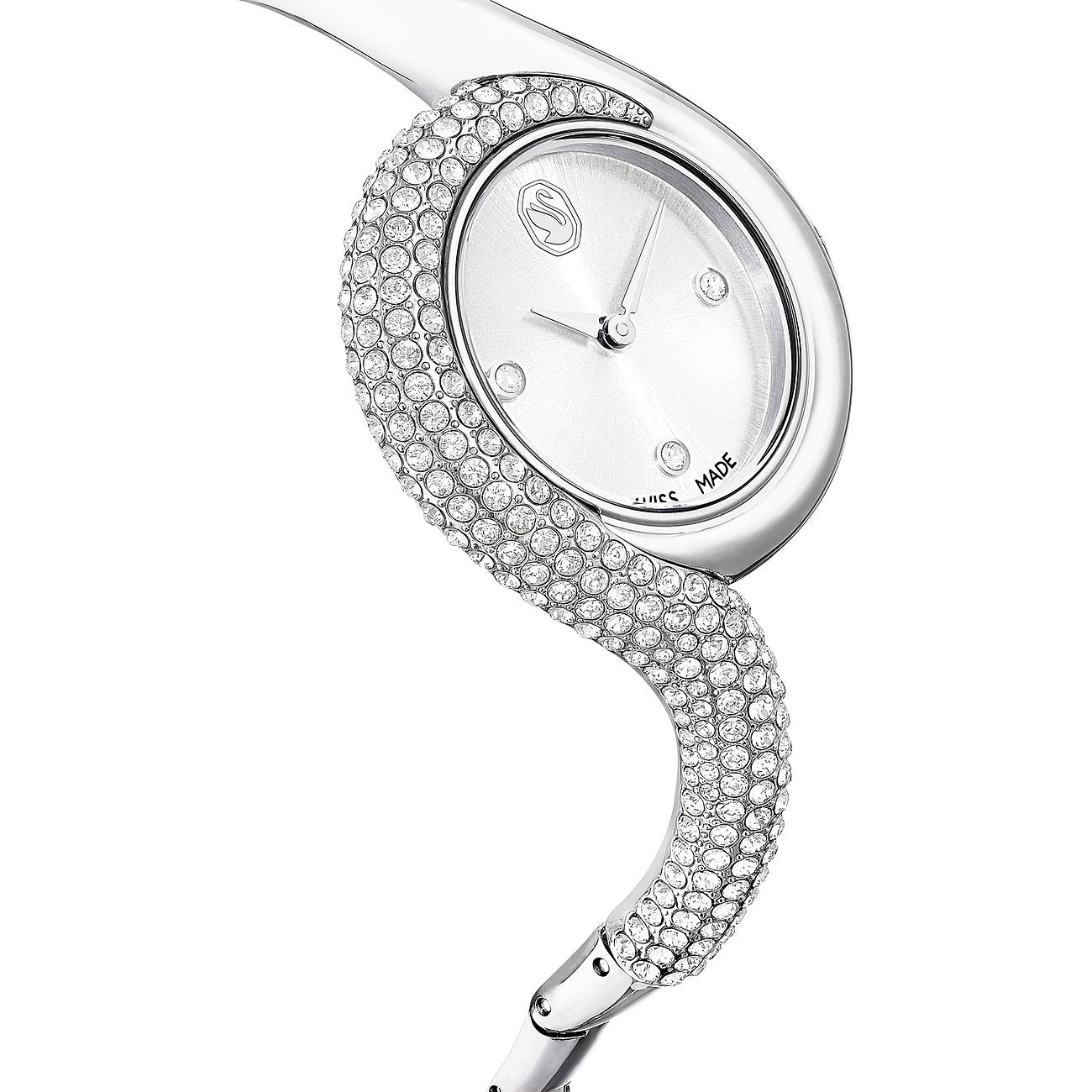 Dextera Asymmetric Women's Watch Silver Metal Bracelet Stainless Steel – Swarovski