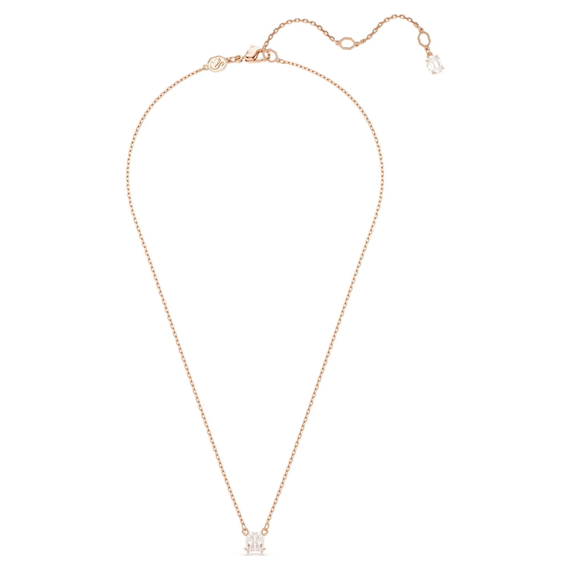 Pingente Swarovski - Stilla - Tamanho Quadrado - Vista Branco e Rosé 5