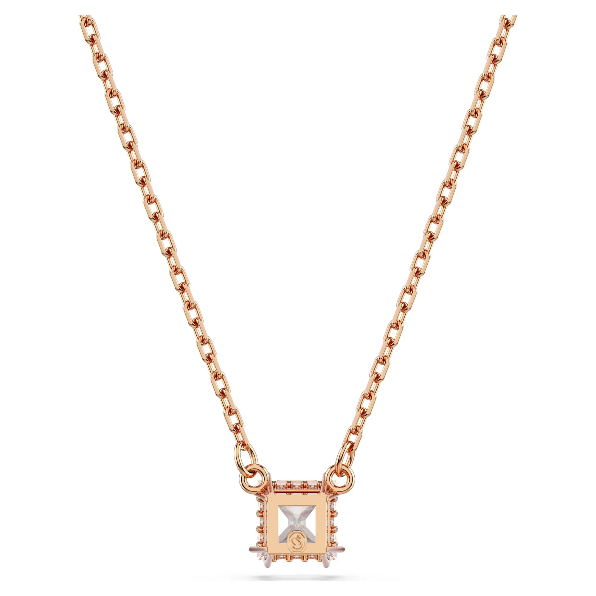 Pingente Swarovski - Stilla - Tamanho Quadrado - Vista Branco e Rosé 3