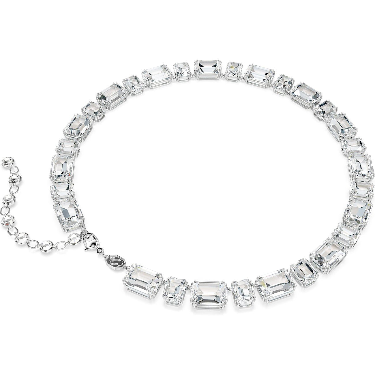 Millenia - Collar - Blanco - Baño de rodio - Swarovski