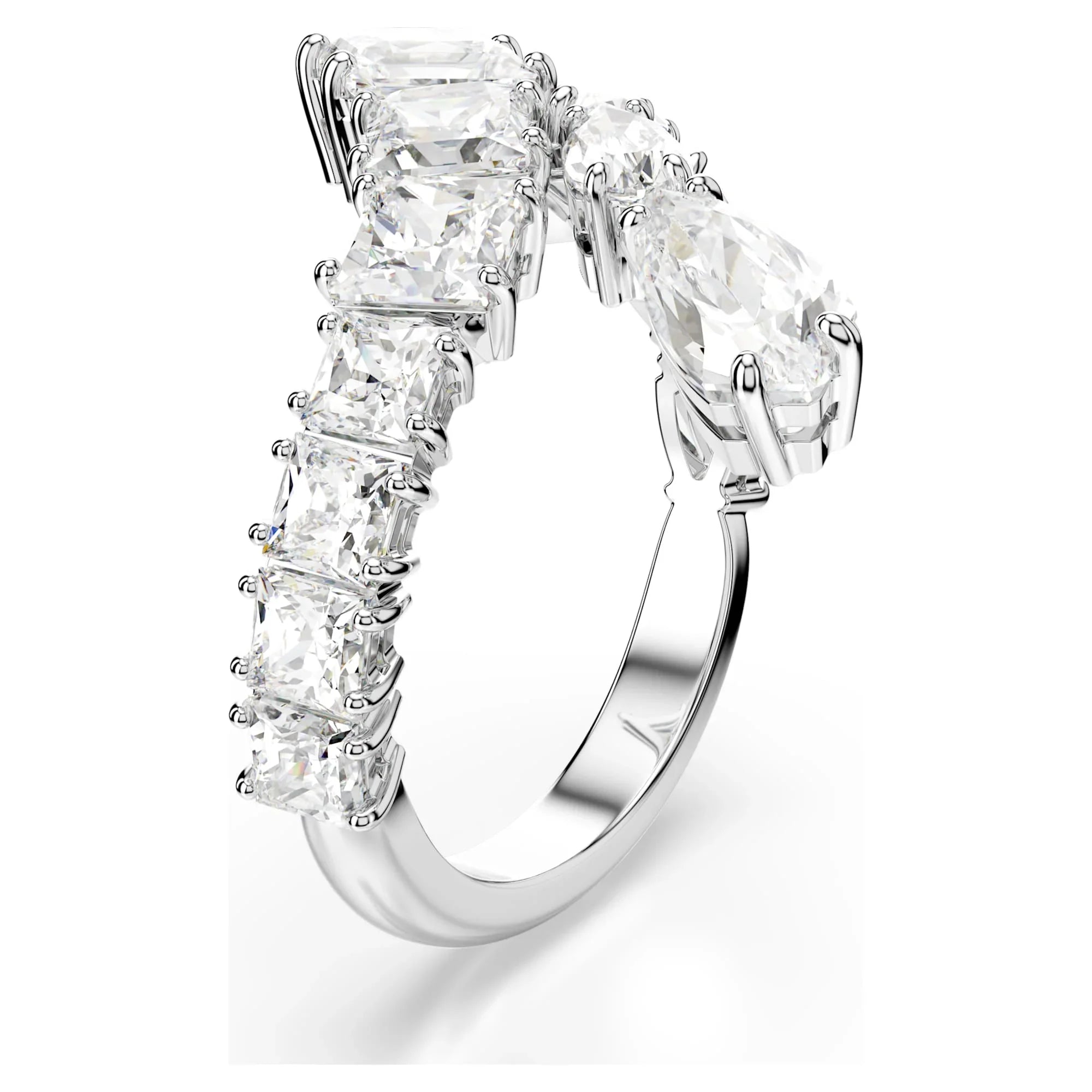 Anel Swarovski - Matrix - Vários tamanhos - Branco e prata vista 3