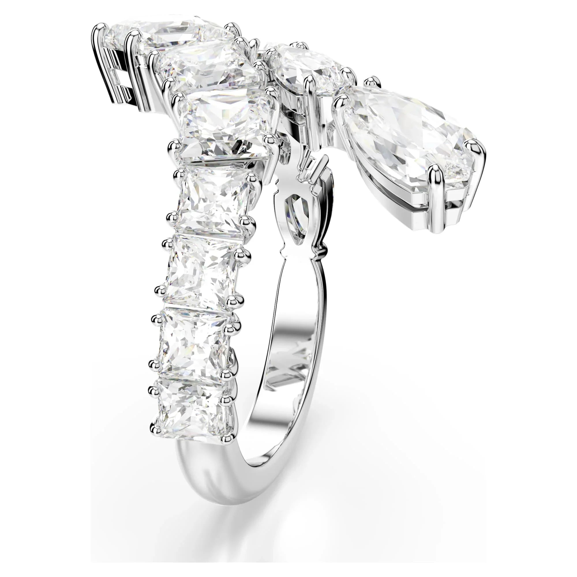 Anel Swarovski - Matrix - Vários tamanhos - Branco e prata vista 5