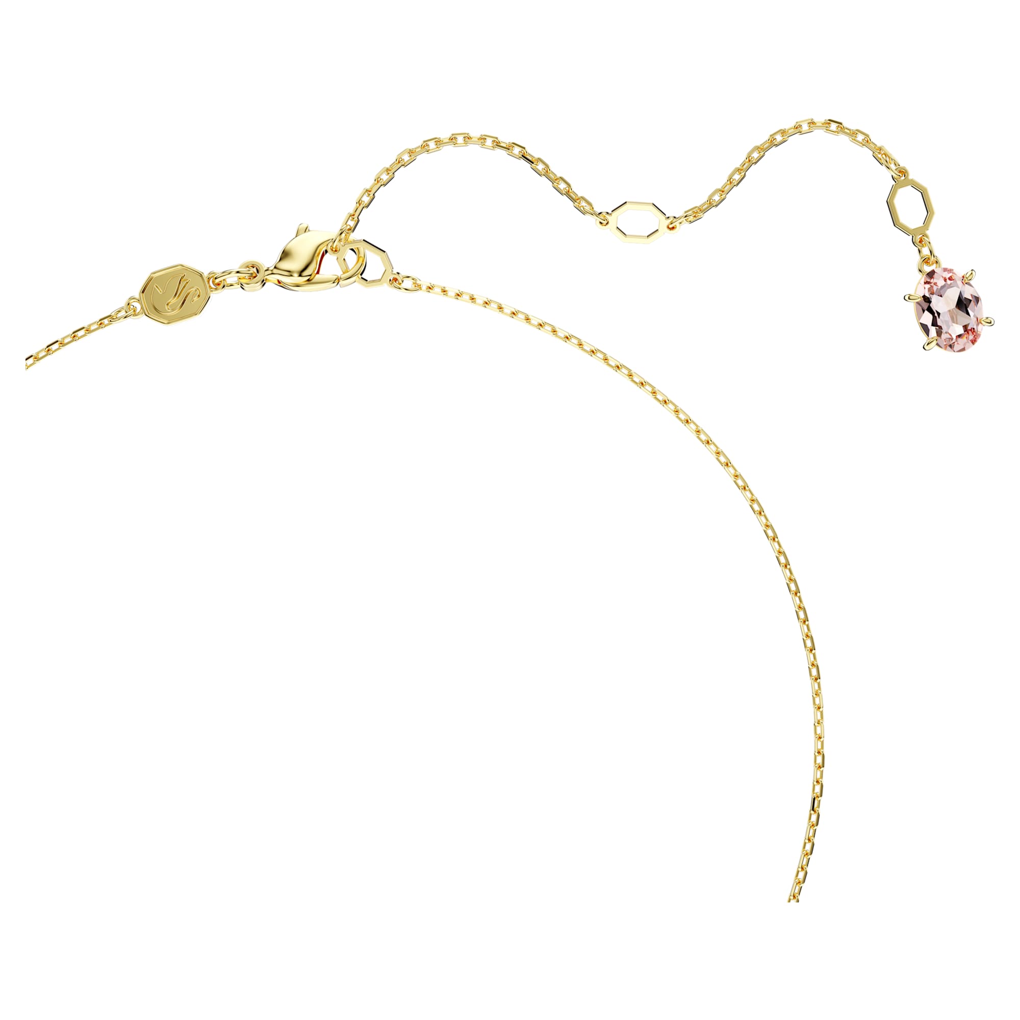 Goldfarbener mehrfarbiger Gema-Anhänger – Swarovski