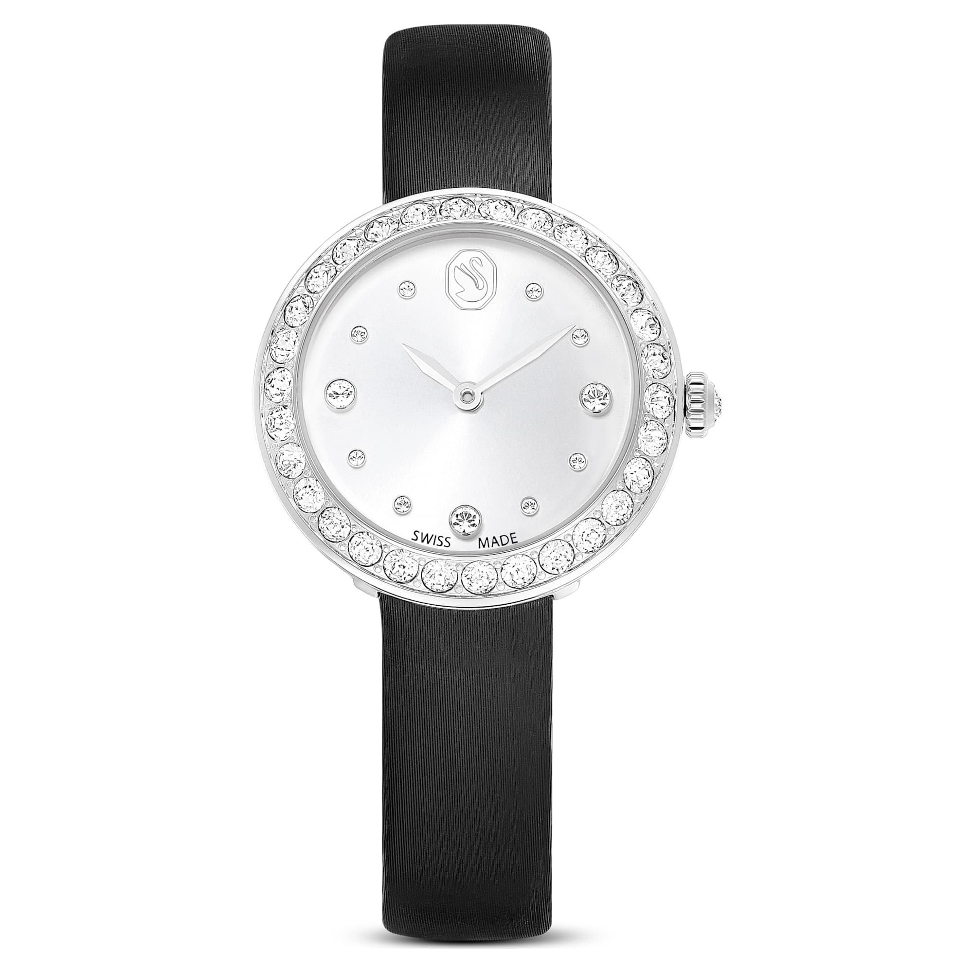 Matrix Tennis Women's Black Leather Watch – Swarovski