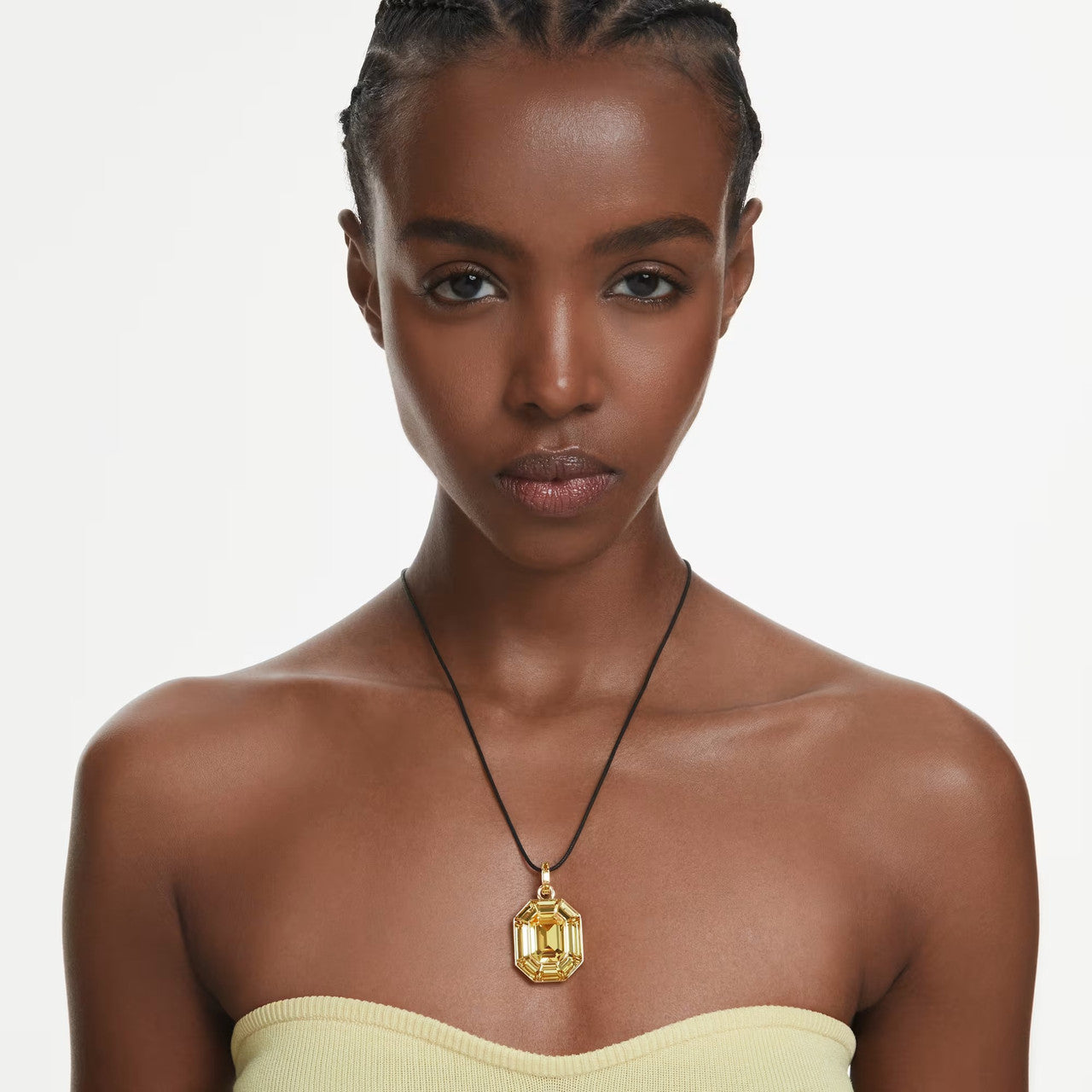 Colgante Lucent octogonal amarillo dorado – Swarovski