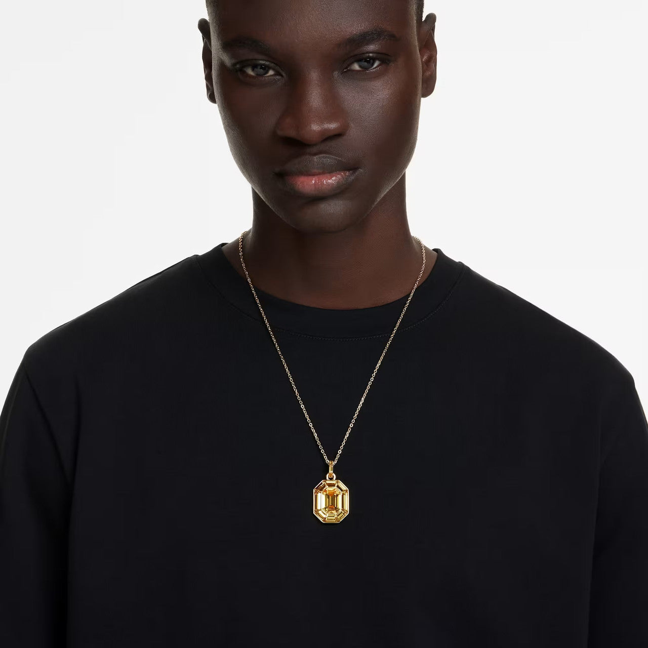 Colgante Lucent octogonal amarillo dorado – Swarovski