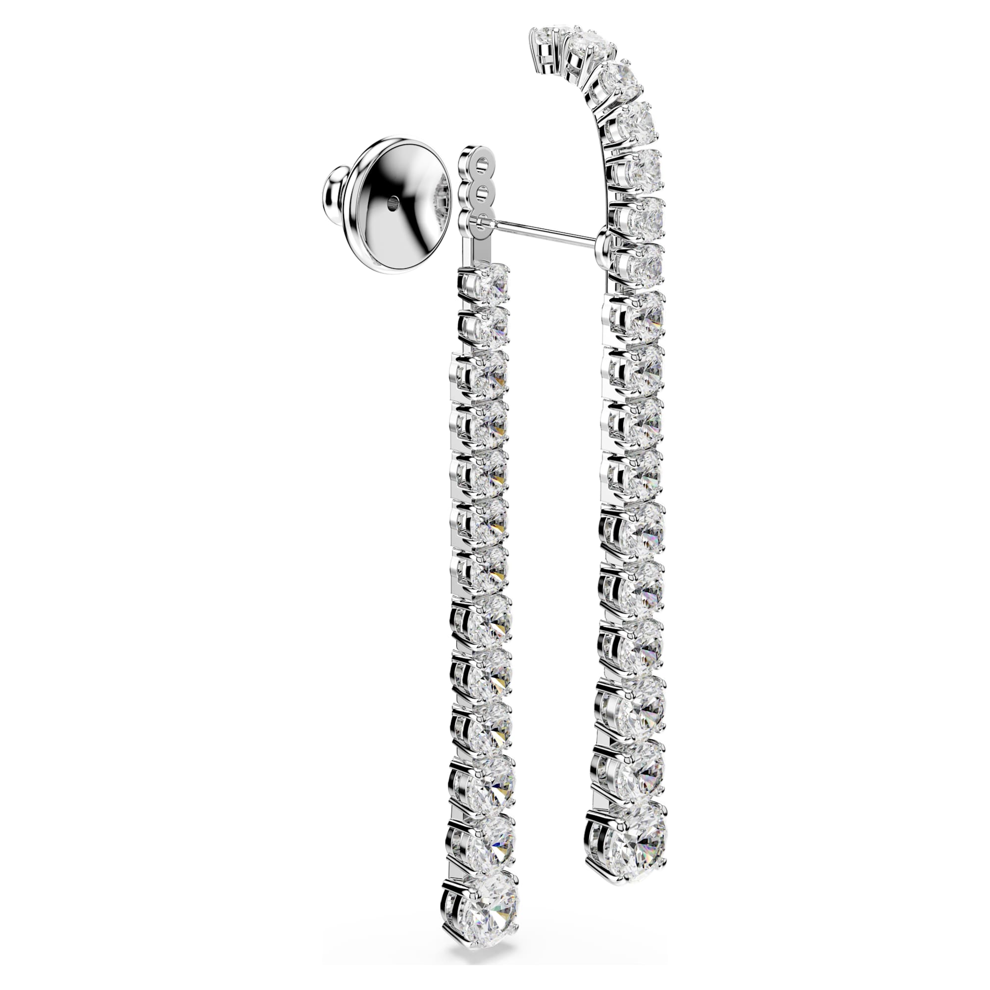 Women's Matrix White Silver Earrings – Swarovski