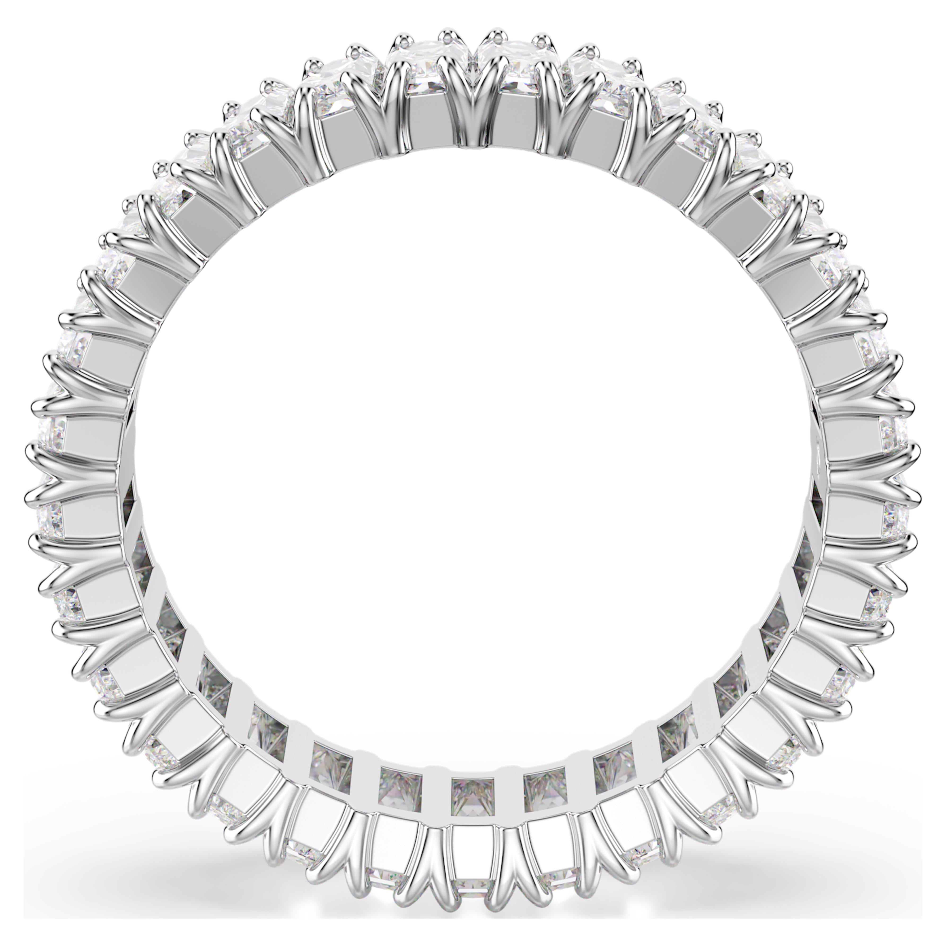 Women's Matrix White Baguette Silver Ring – Swarovski