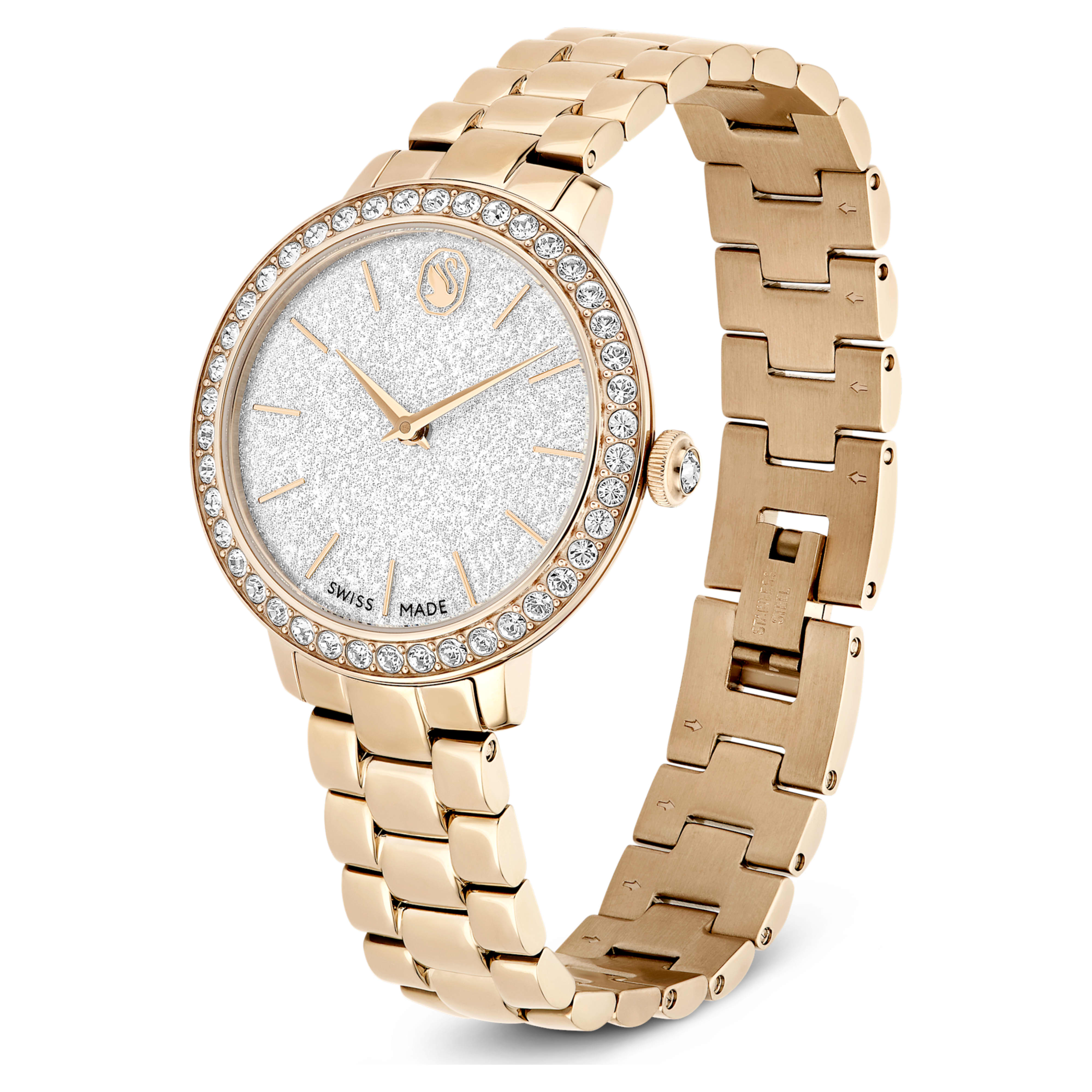 Matrix watch 30 mm champagne gold – Swarovski