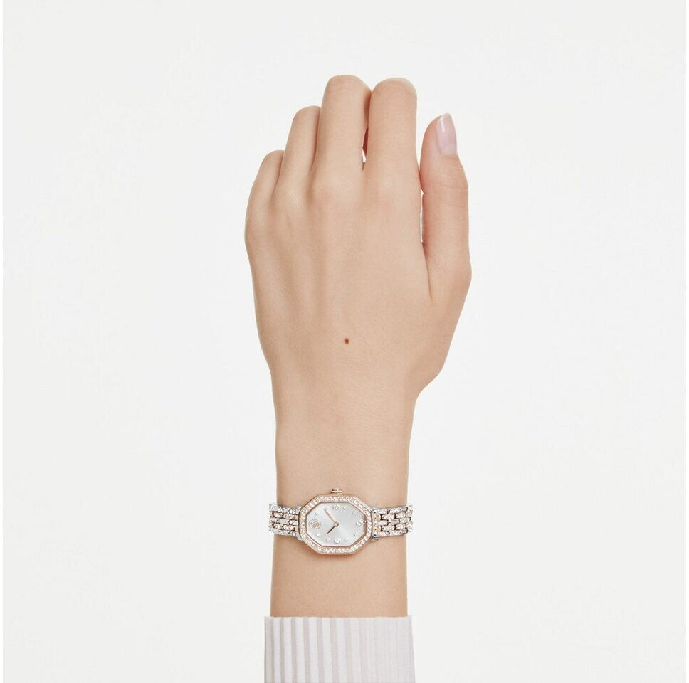 Reloj Dextera Octagon Bangle para mujer de acero en oro rosa – Swarovski