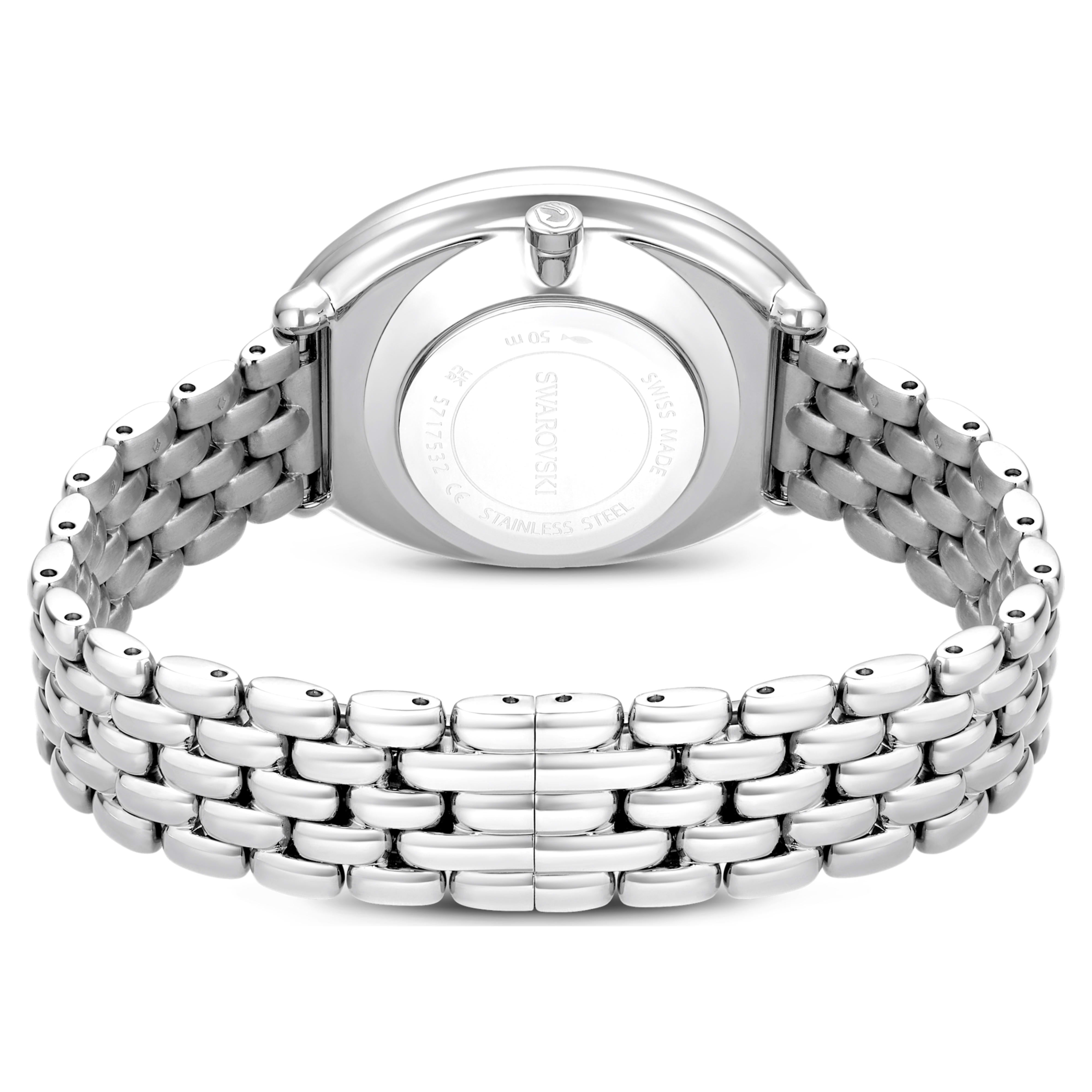 Imber Oval silver crystal watch – Swarovski