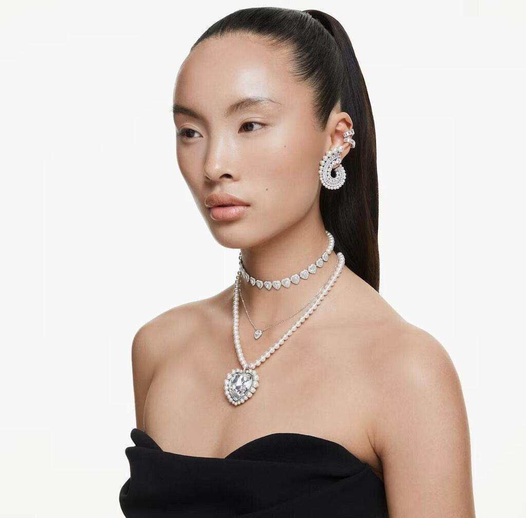 Women's Ariana Grande Pearl White Silver Earrings – Swarovski