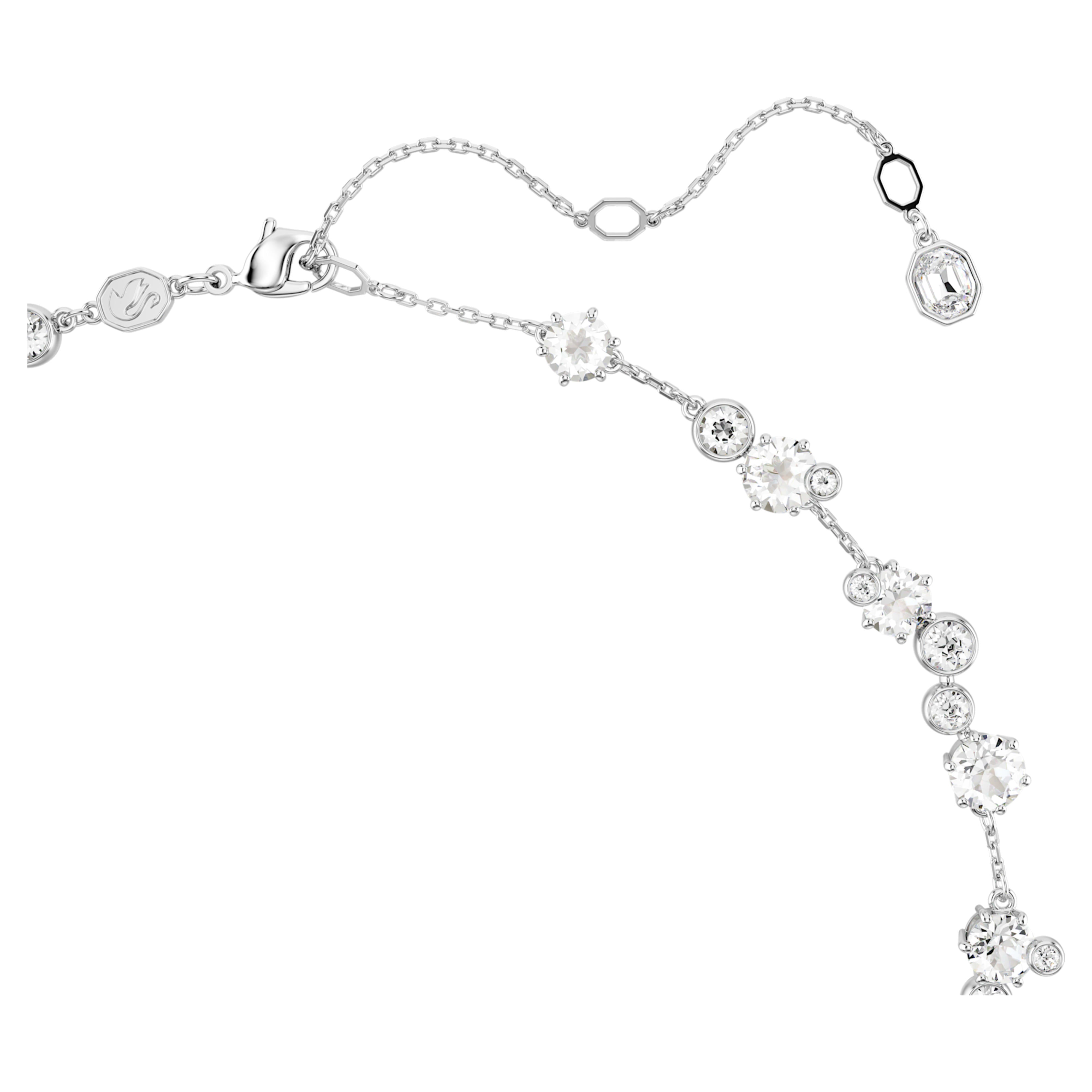 Constella necklace with rhodium-plated white crystals – Swarovski