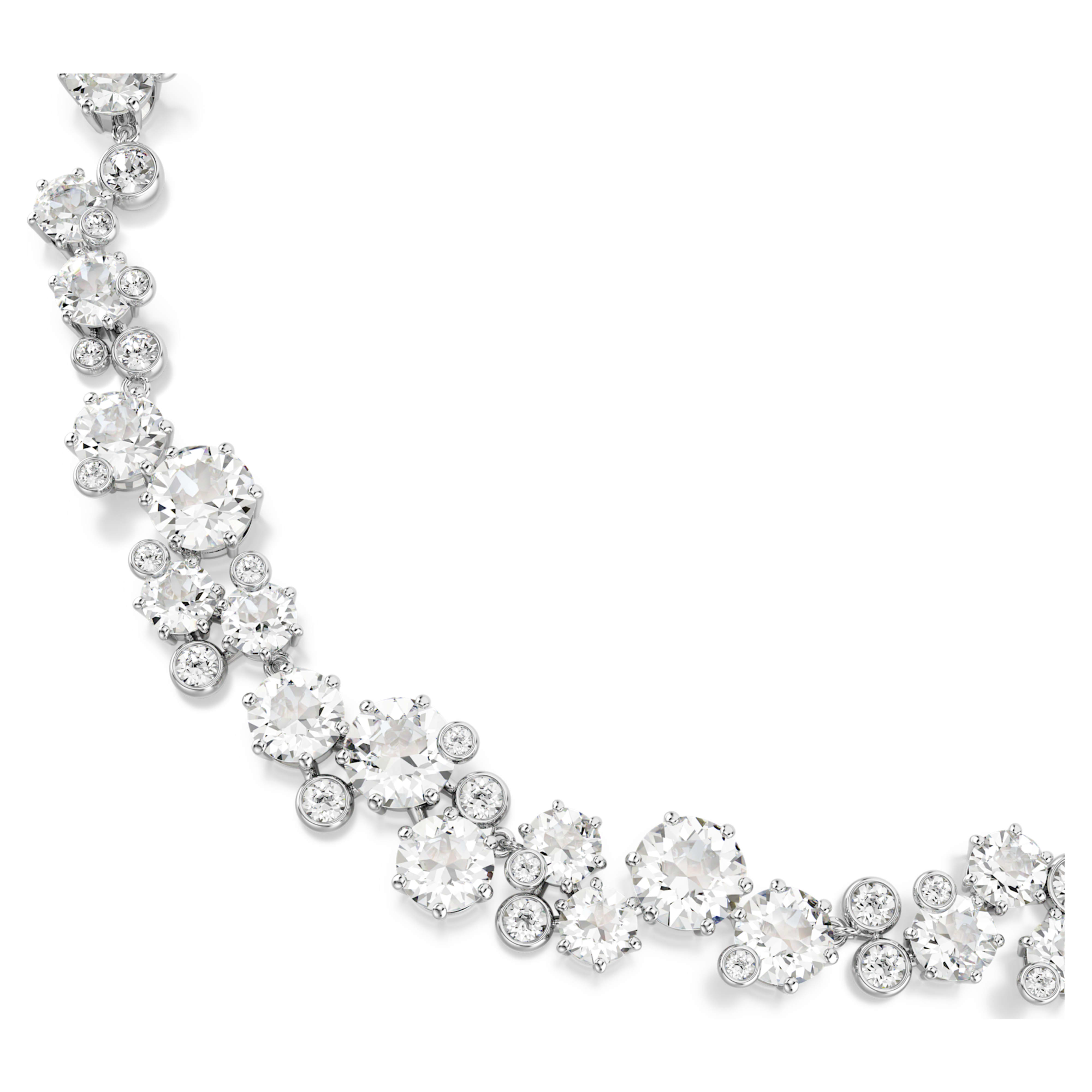 Constella necklace with rhodium-plated white crystals – Swarovski