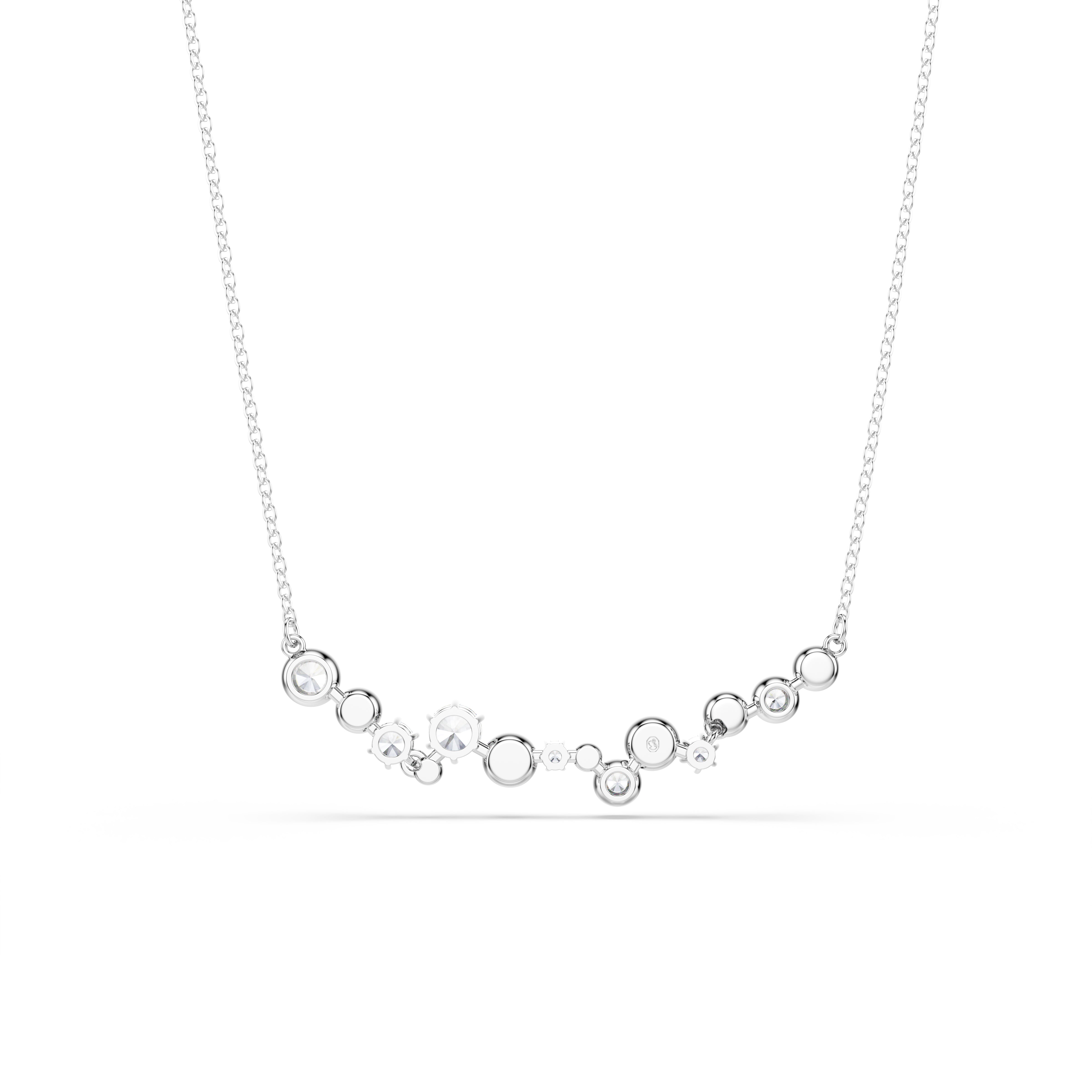 Constella necklace with rhodium-plated white crystals – Swarovski