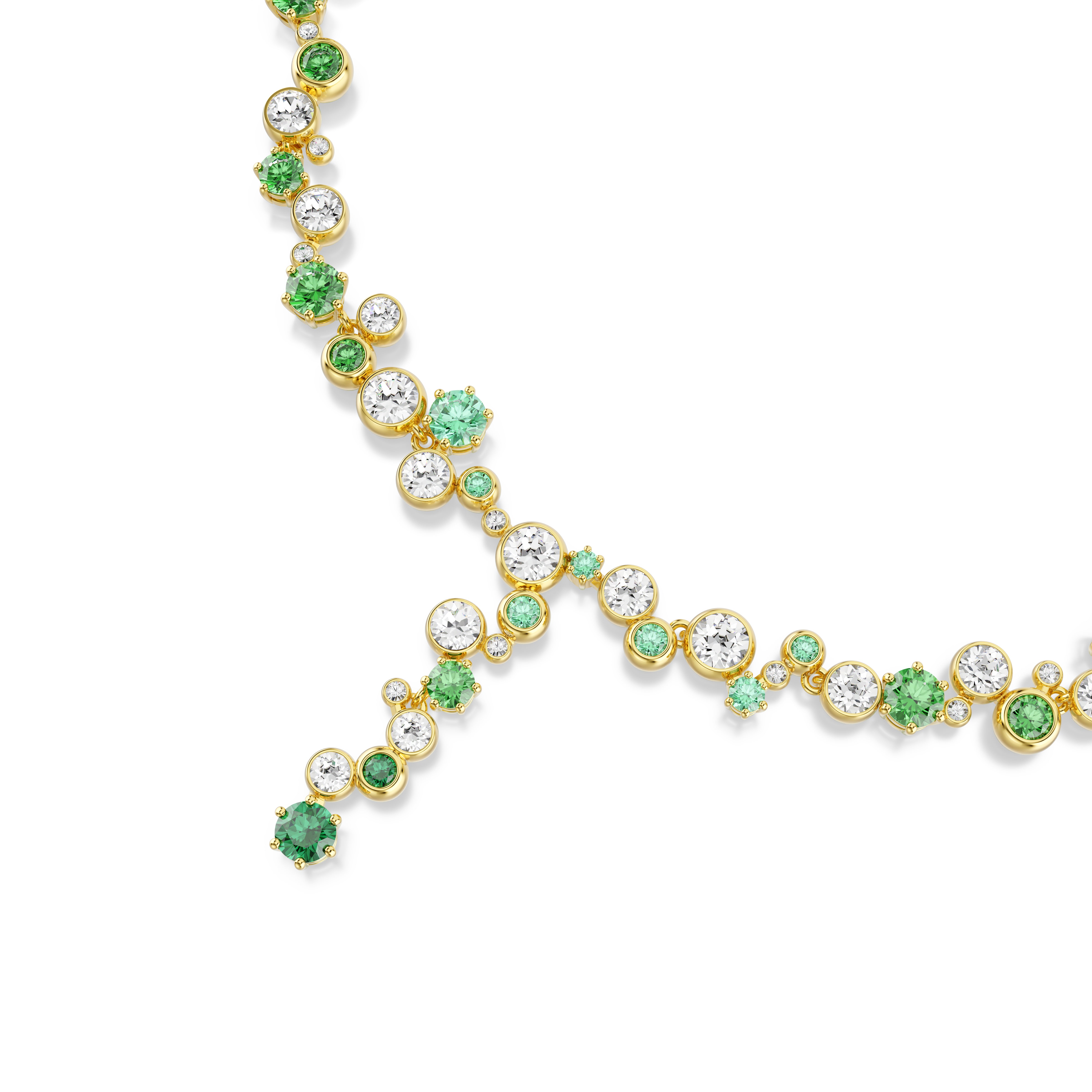 Gold Green Constella Y Necklace – Swarovski