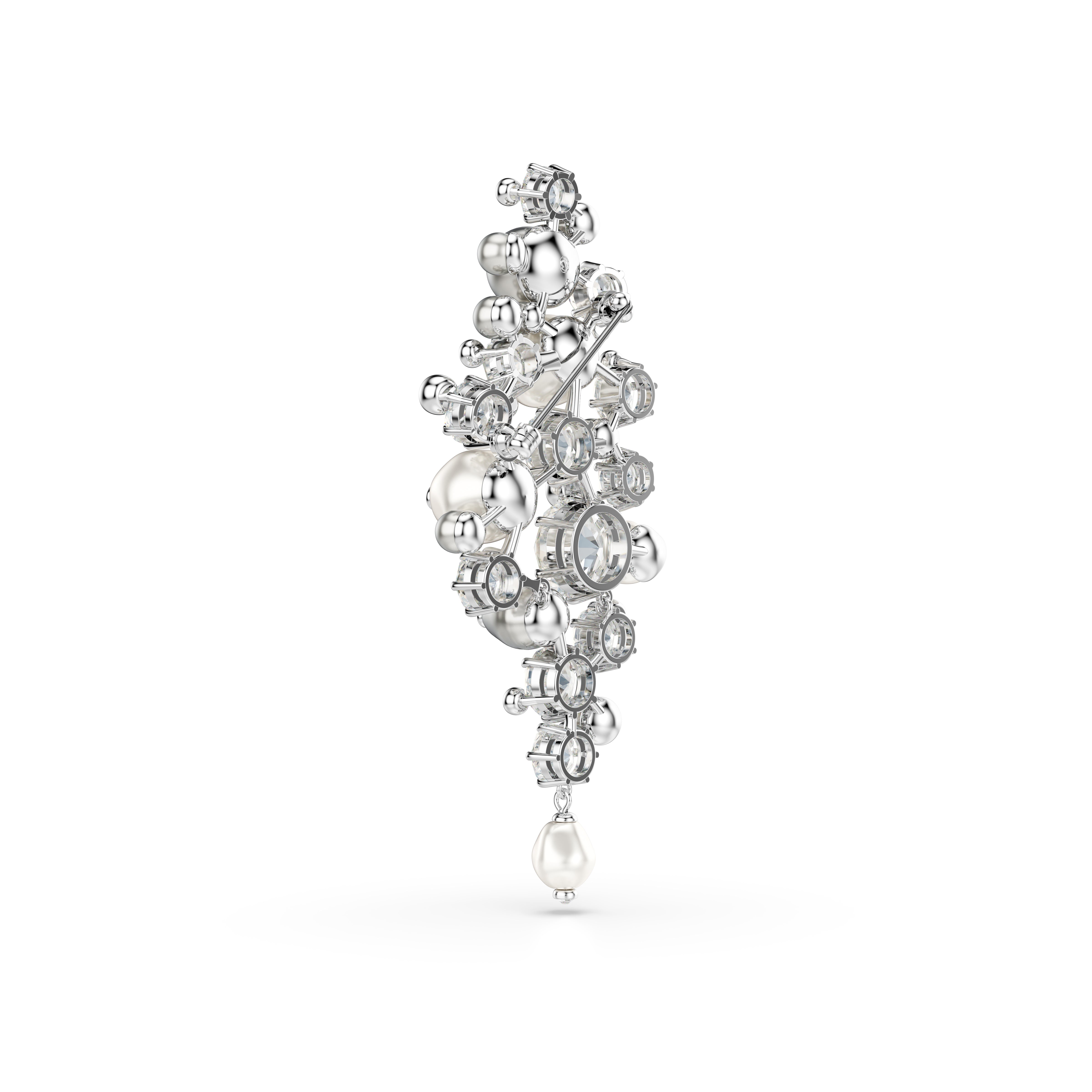 Constella - Pearl - Silver White - Brooch - Swarovski