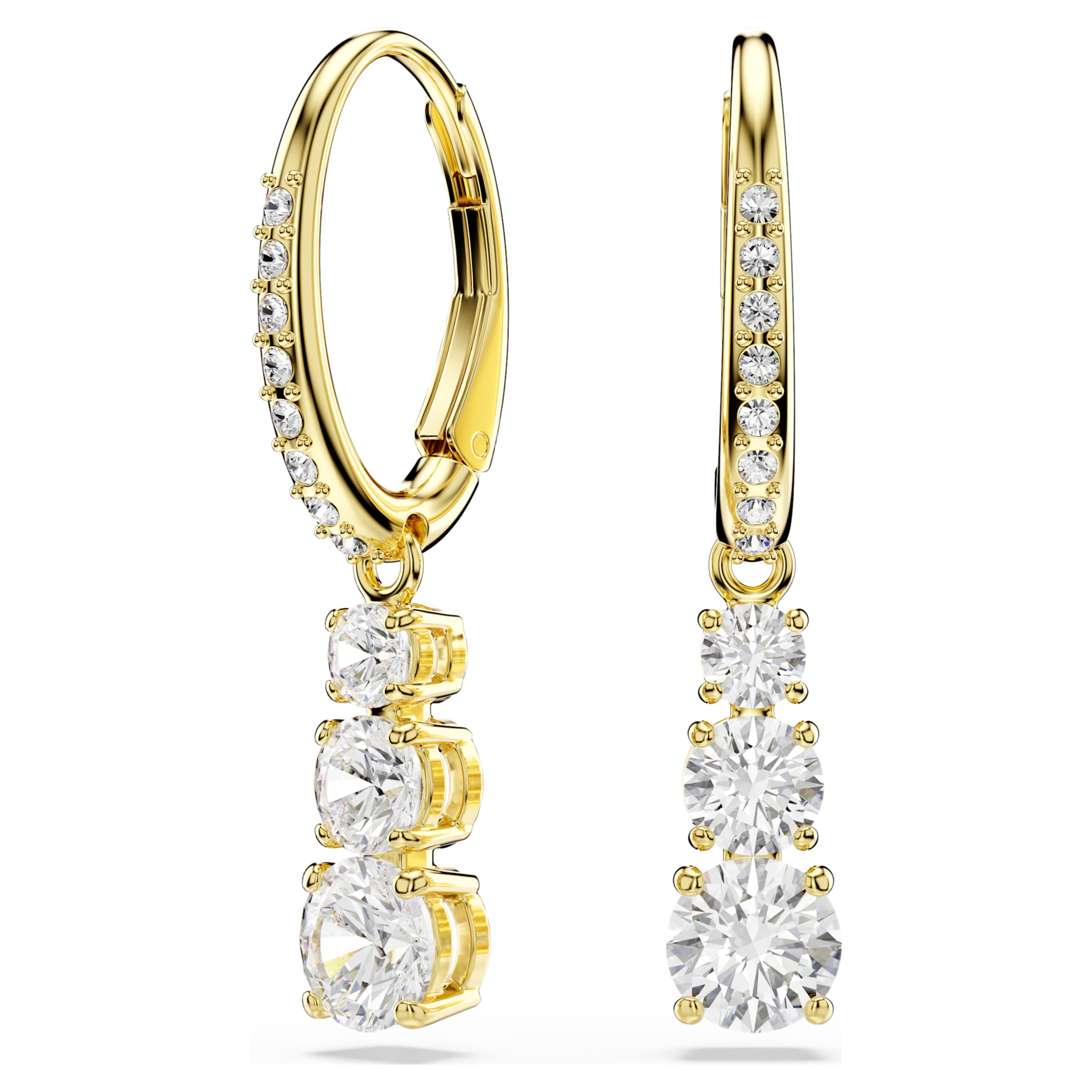 Stilla Attract trio gold earrings – Swarovski