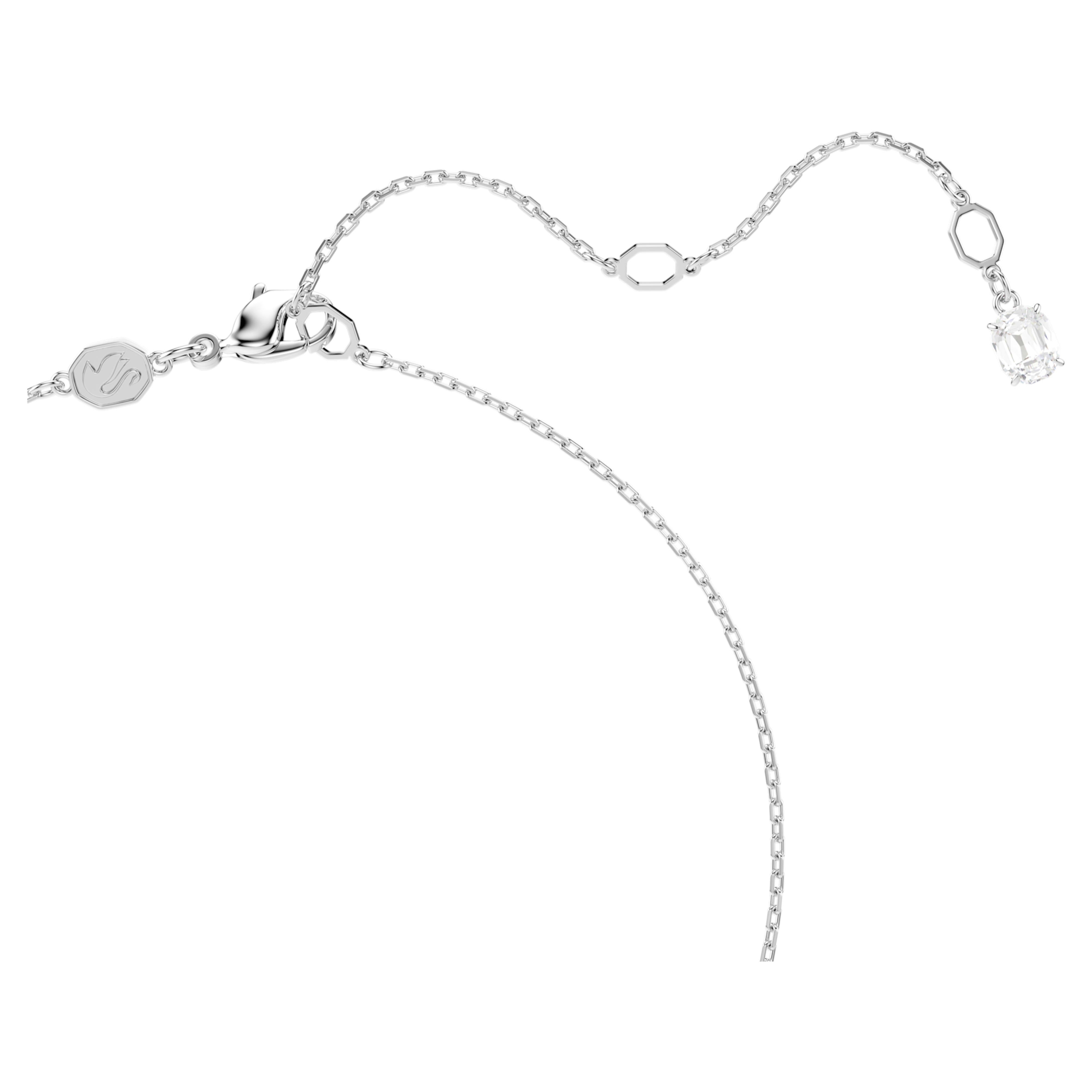 White Swan Swan Pendant in Rhodium Plated Metal | Swarovski