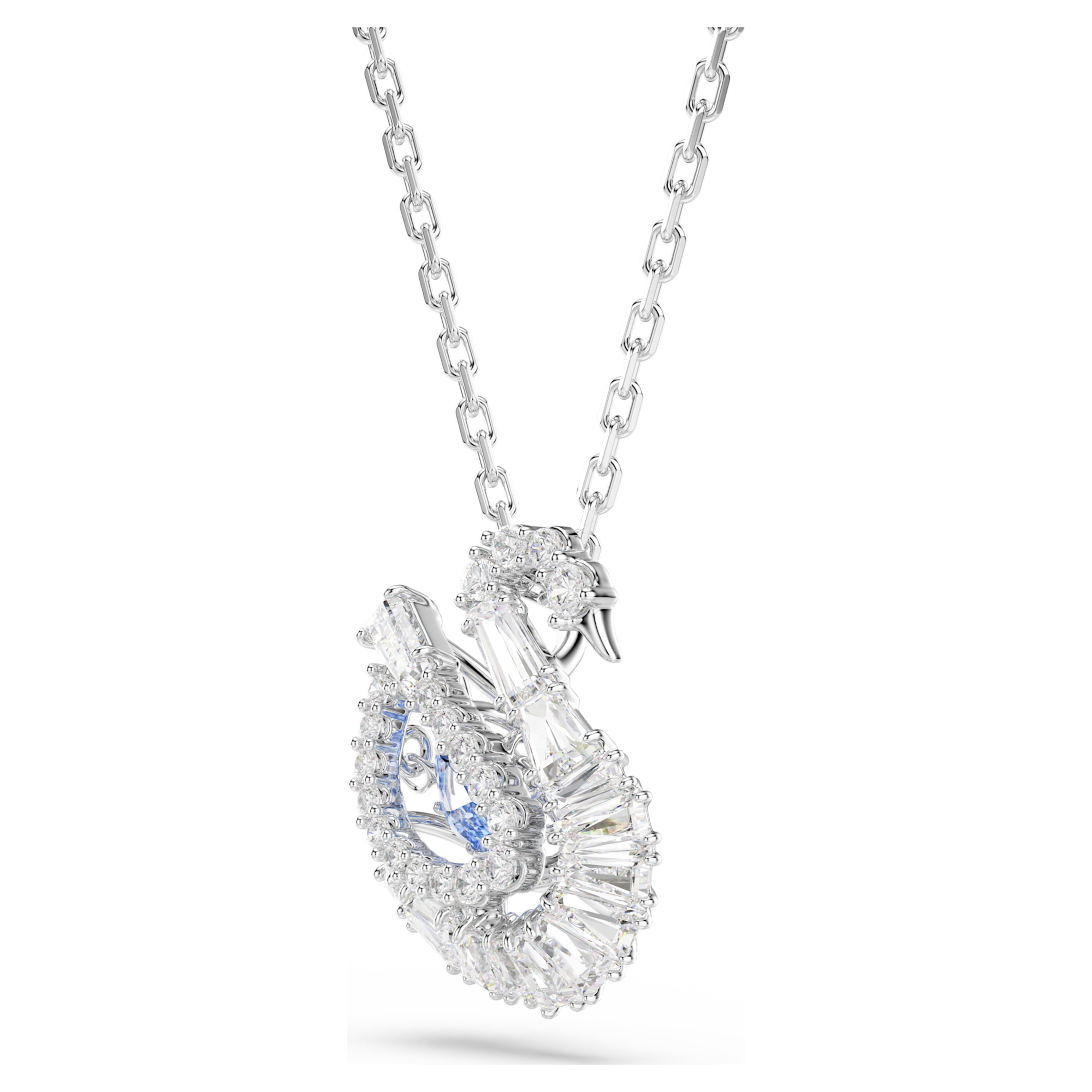 Dancing blue stone Swan pendant – Swarovski