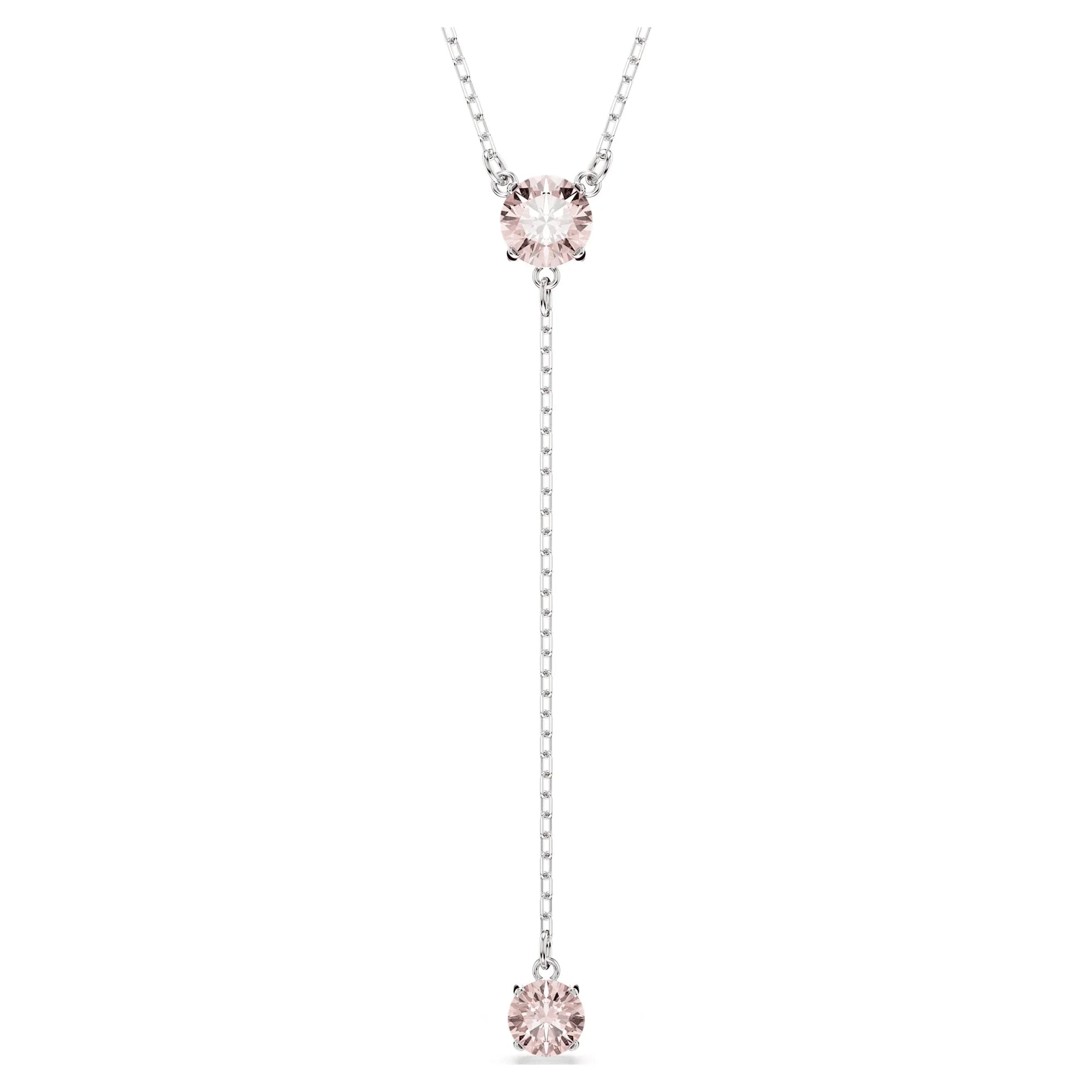 Swarovski Halsband - Attrahera - Runt snitt - Rosa & Silver