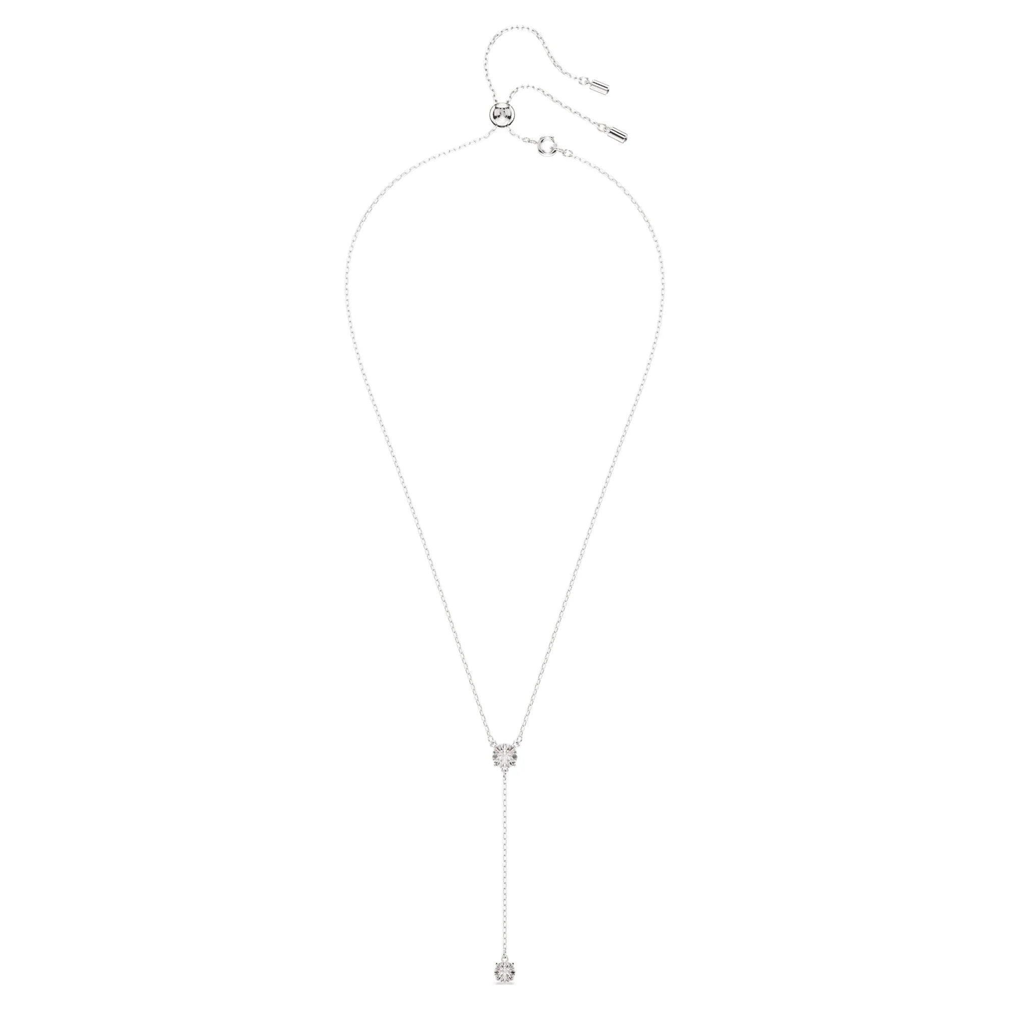 Swarovski Halsband - Attrahera - Runt snitt - Rosa & Silvervy 2