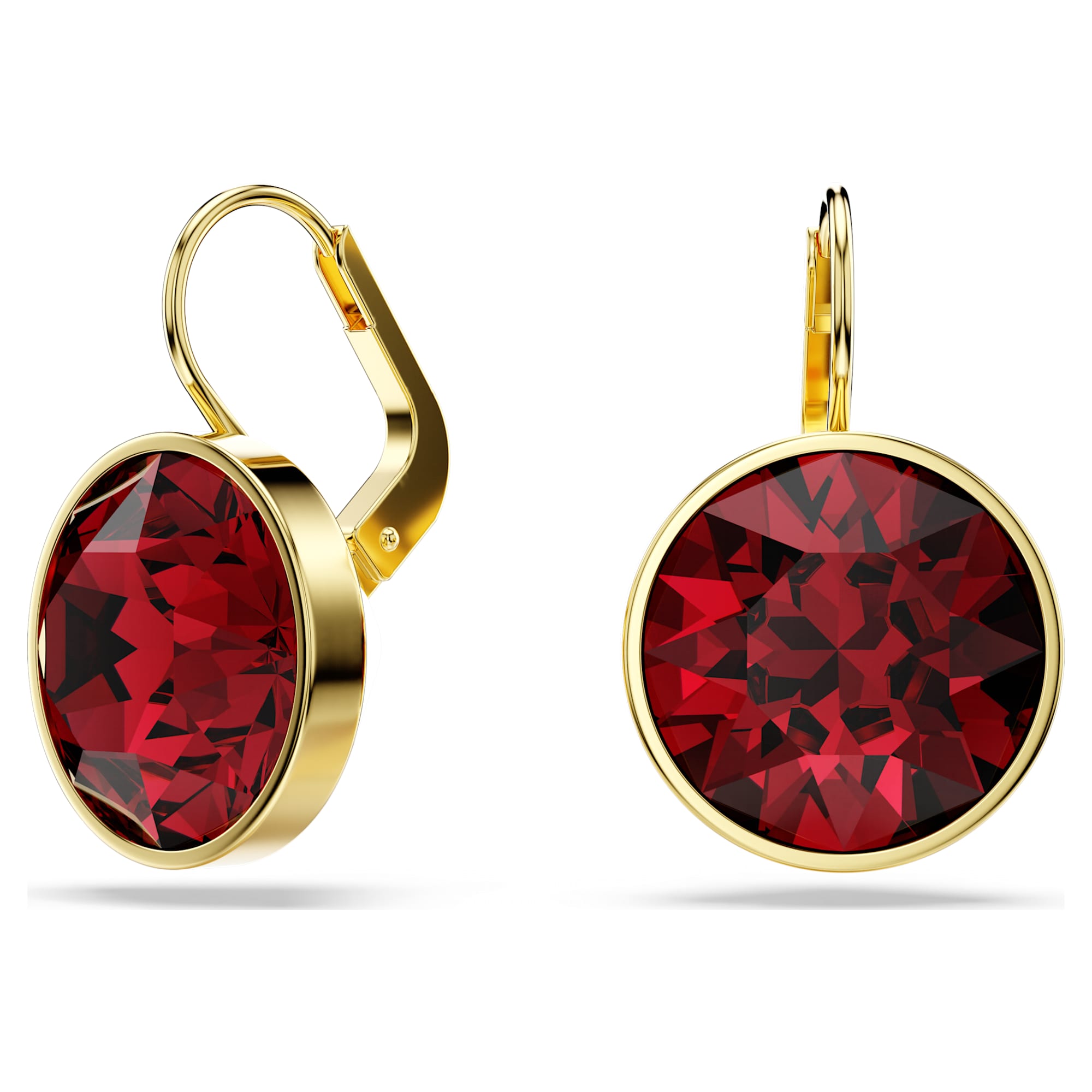 Women's Bella Round Red Gold Drop Earrings – Swarovski