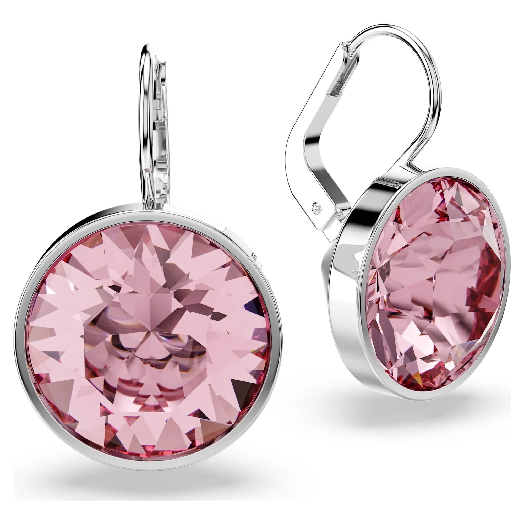 Bella Round Roses Sølv dråbeøreringe til kvinder – Swarovski