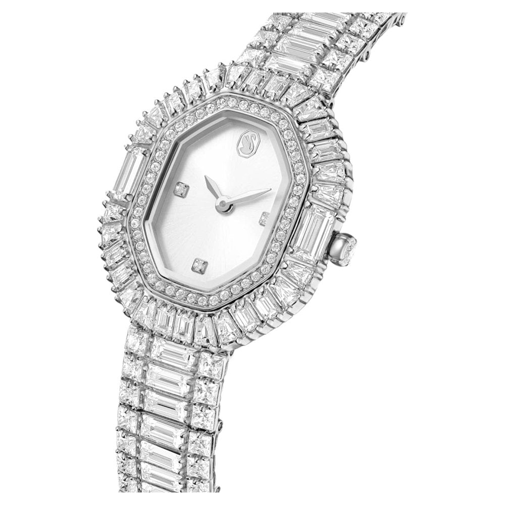 Relógio feminino Matrix Octagon e aço inoxidável – Swarovski