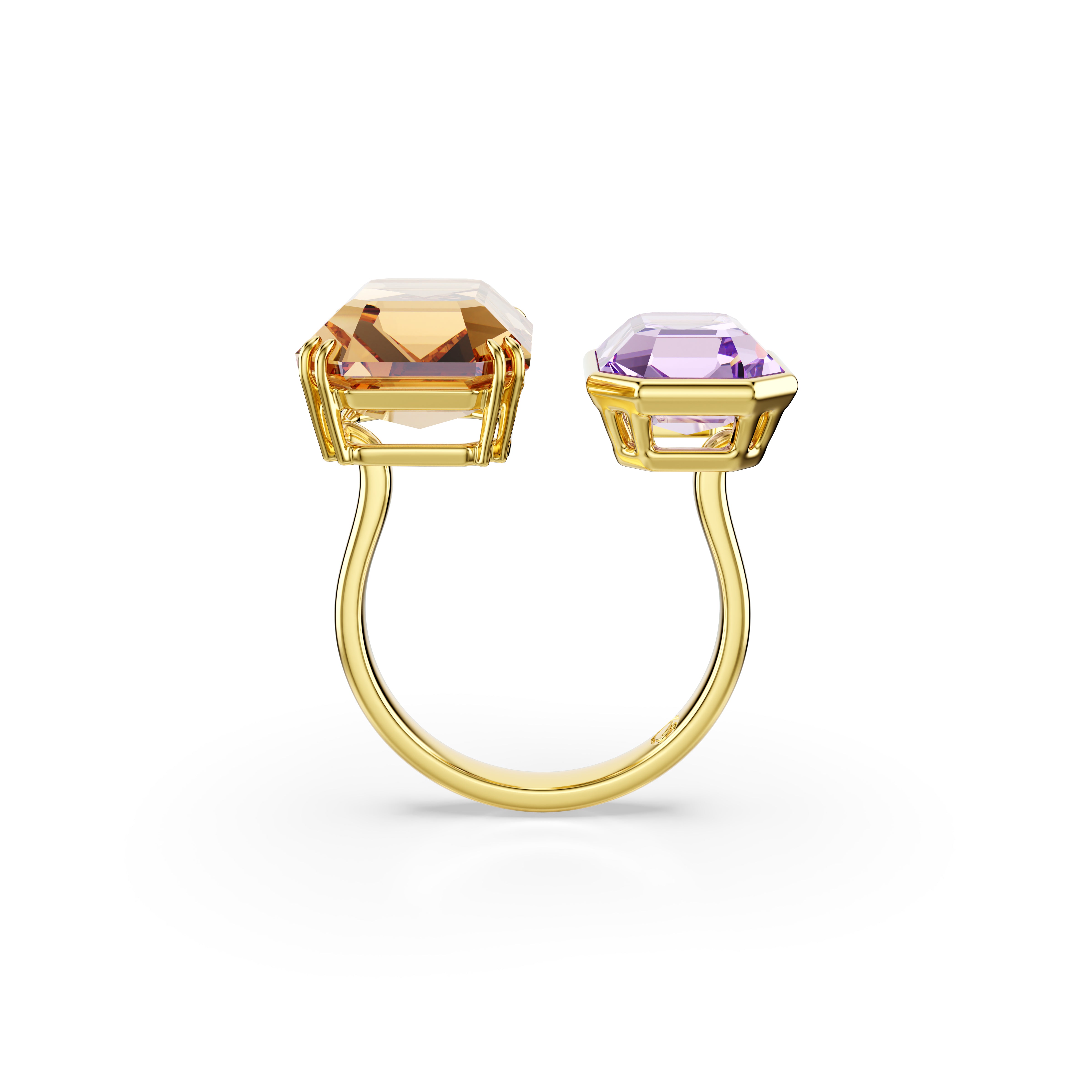 Anillo de mujer Millenia octogonal morado y marrón dorado – Swarovski