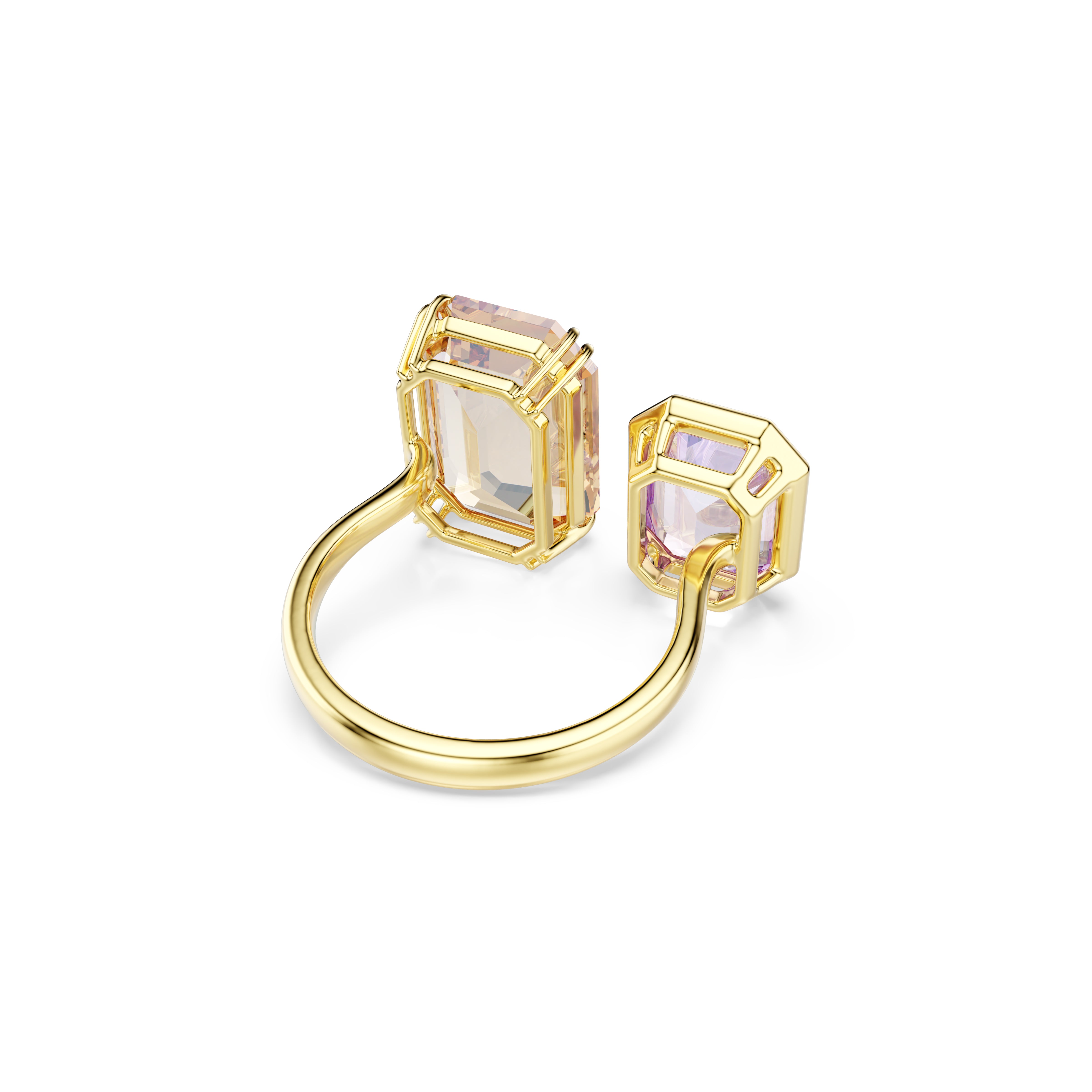 Anillo de mujer Millenia octogonal morado y marrón dorado – Swarovski