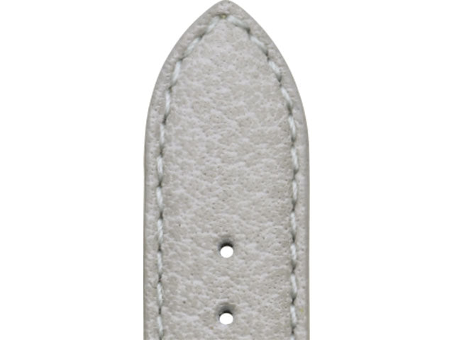 レザー時計ストラップ - バッファロー - パールグレー - ロシェット - 12x10mm