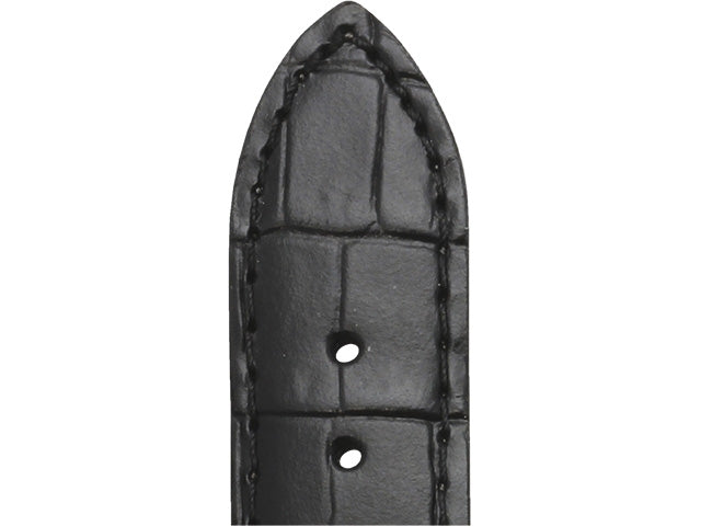 レザー時計ストラップ - チャールストン - ブラック XL - ロシェット - 12x10mm