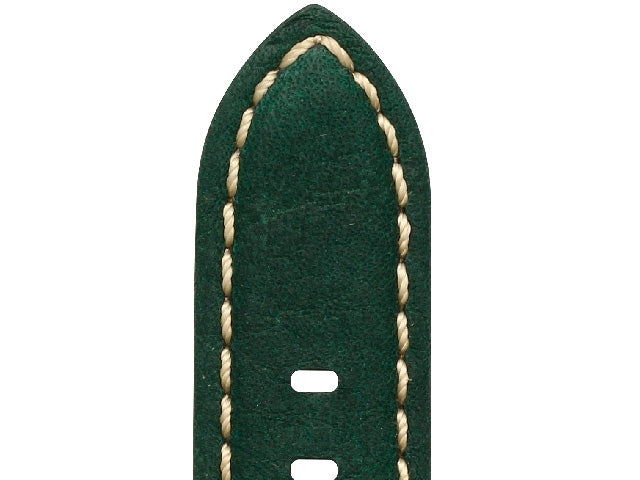 レザー時計ストラップ - アビエーター - エンパイア グリーン - ロシェット - 20x18mm