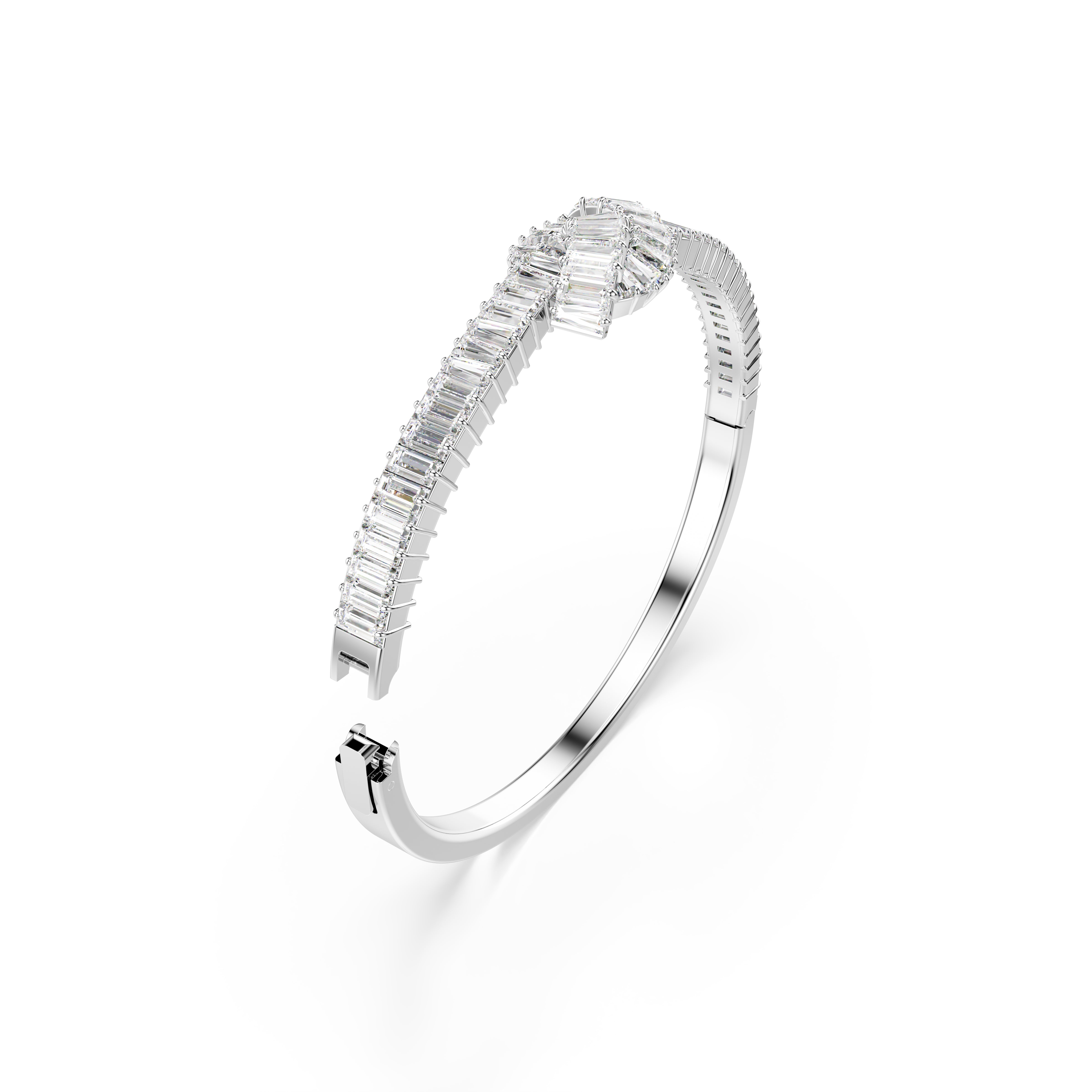 Matrix - Bangle - White Silver - Bracelet - Swarovski