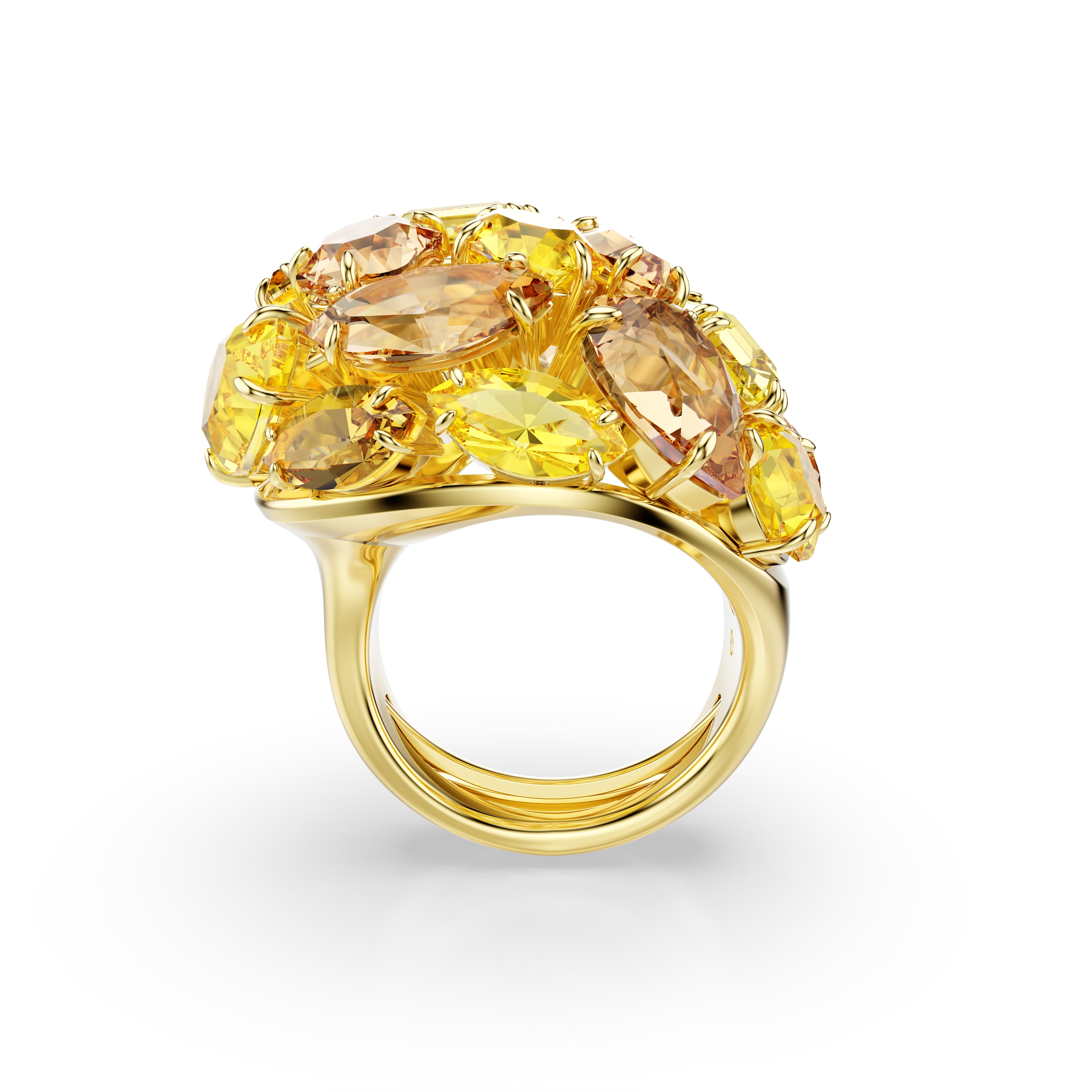 Gema Yellow Gold Cocktail Ring – Swarovski