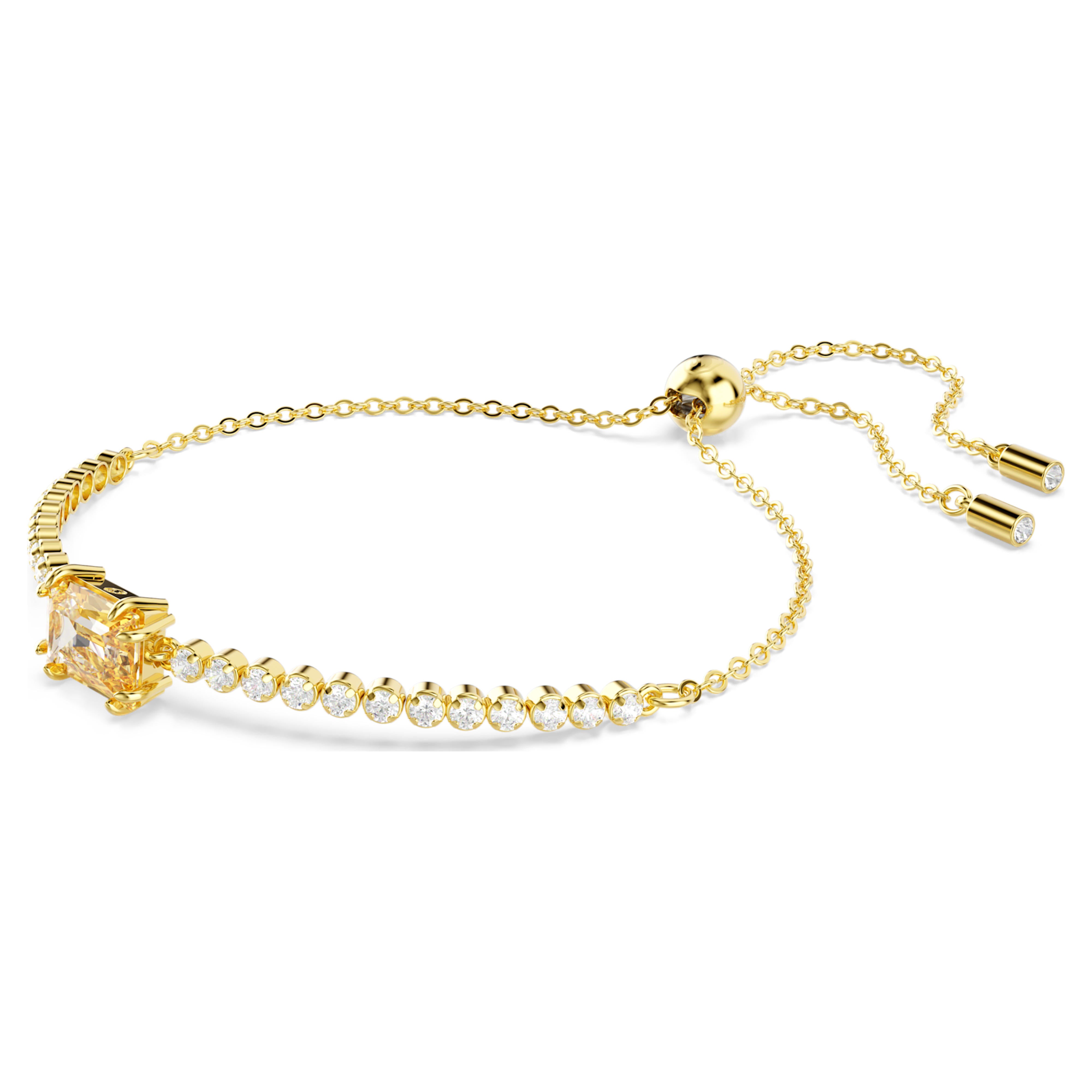 Tennis Matrix bracelet caramel gold – Swarovski