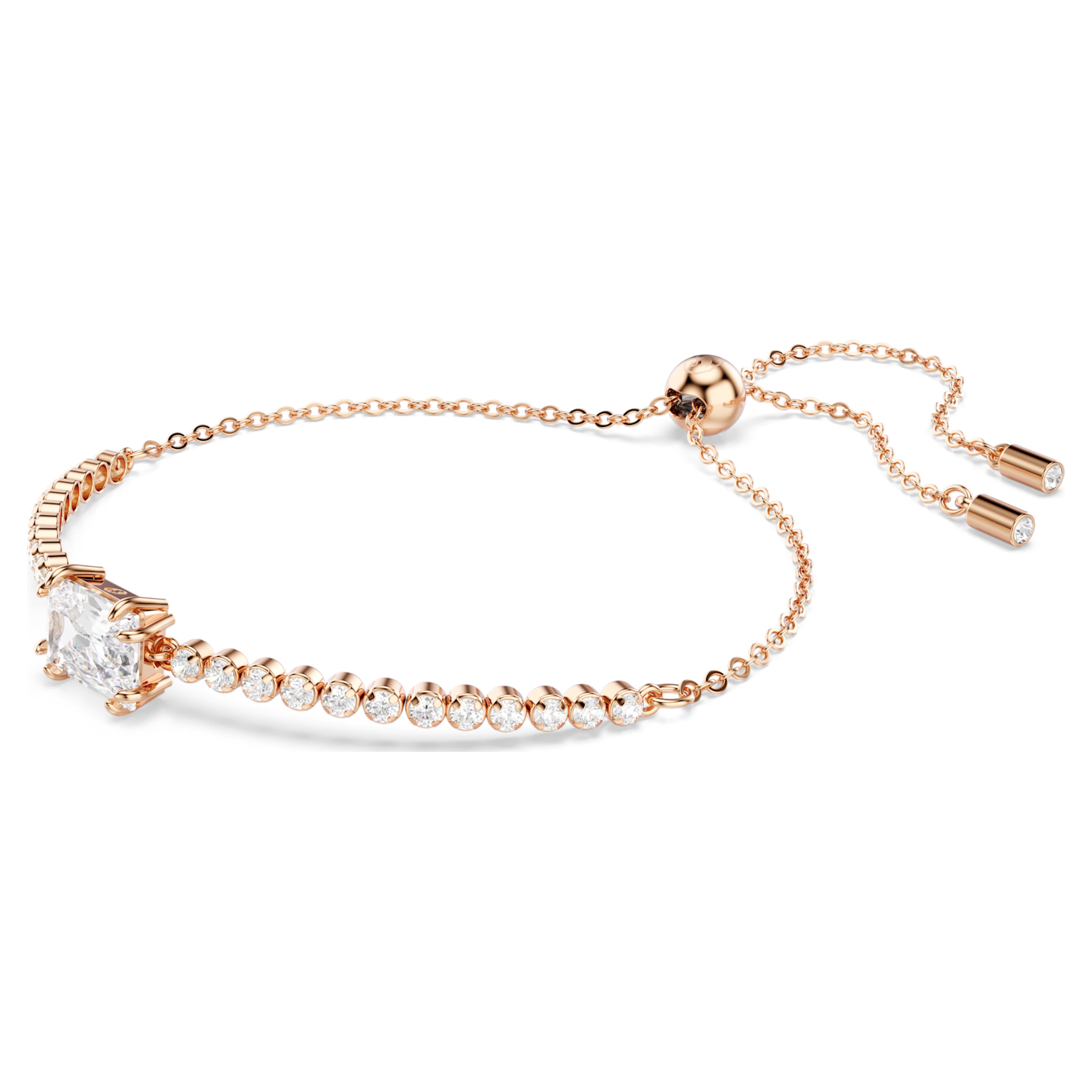 Pulsera Tennis Matrix en oro rosa blanco – Swarovski