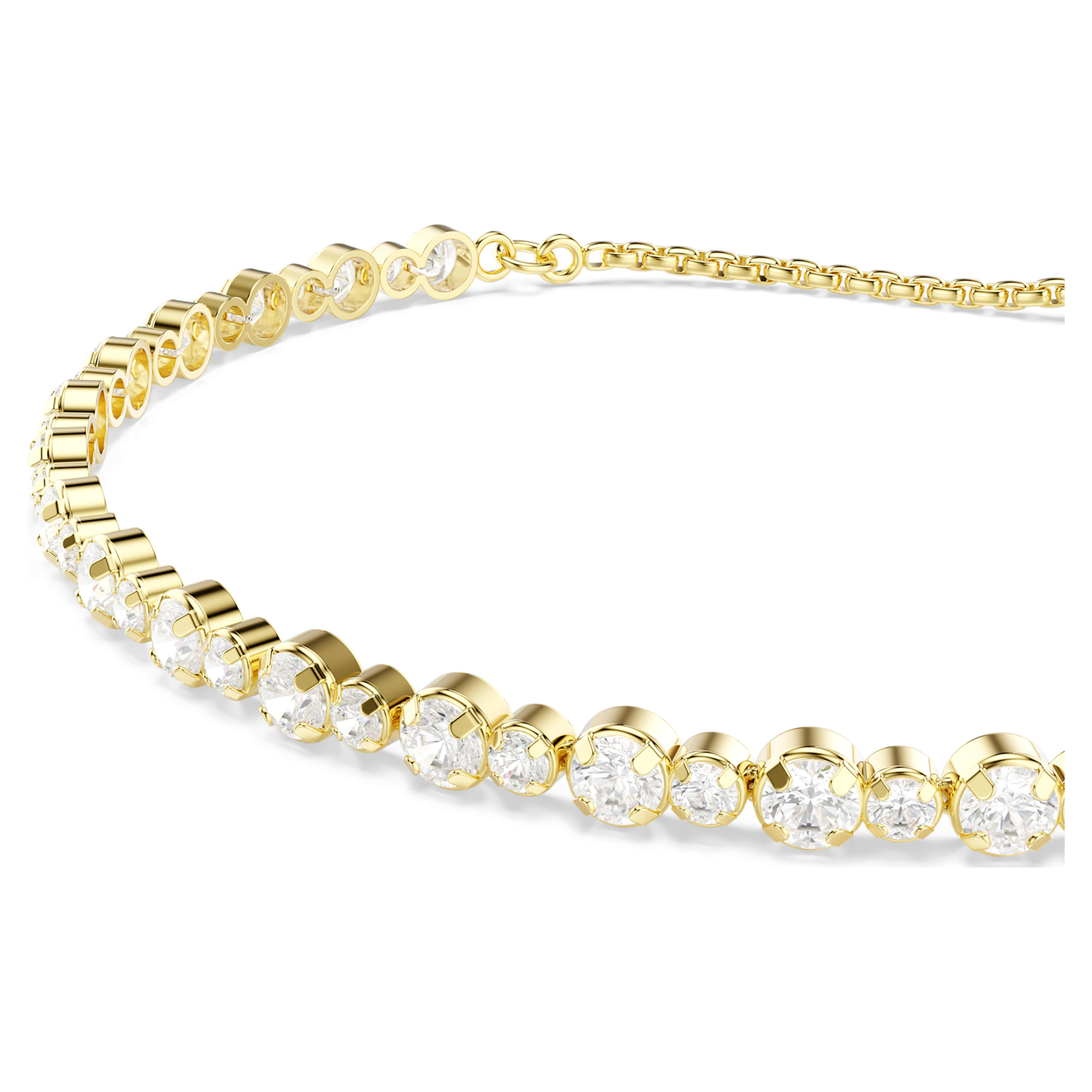 White Gold Tennis Matrix Bracelet – Swarovski