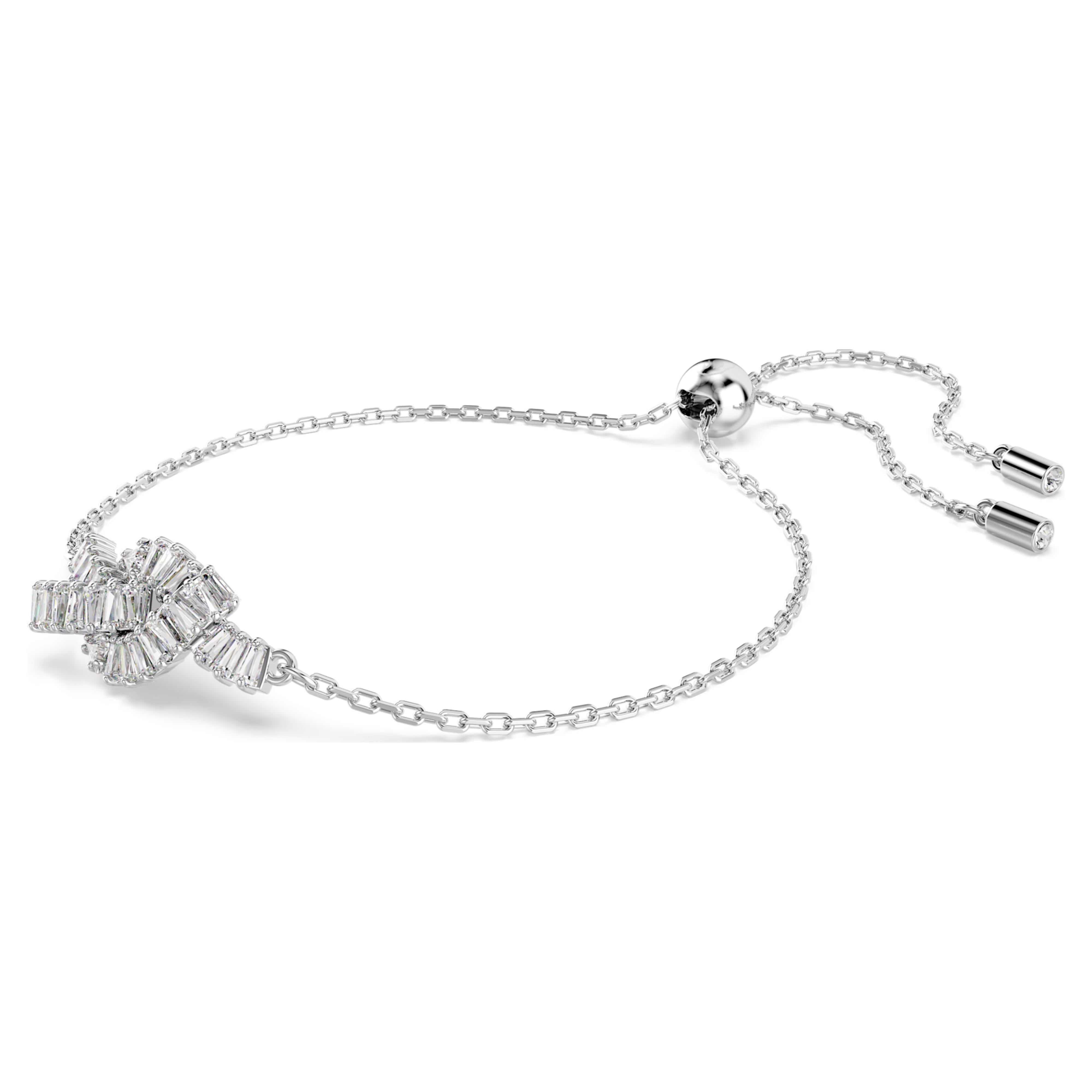 Bracciale Matrix con nodo baguette placcato rodio – Swarovski