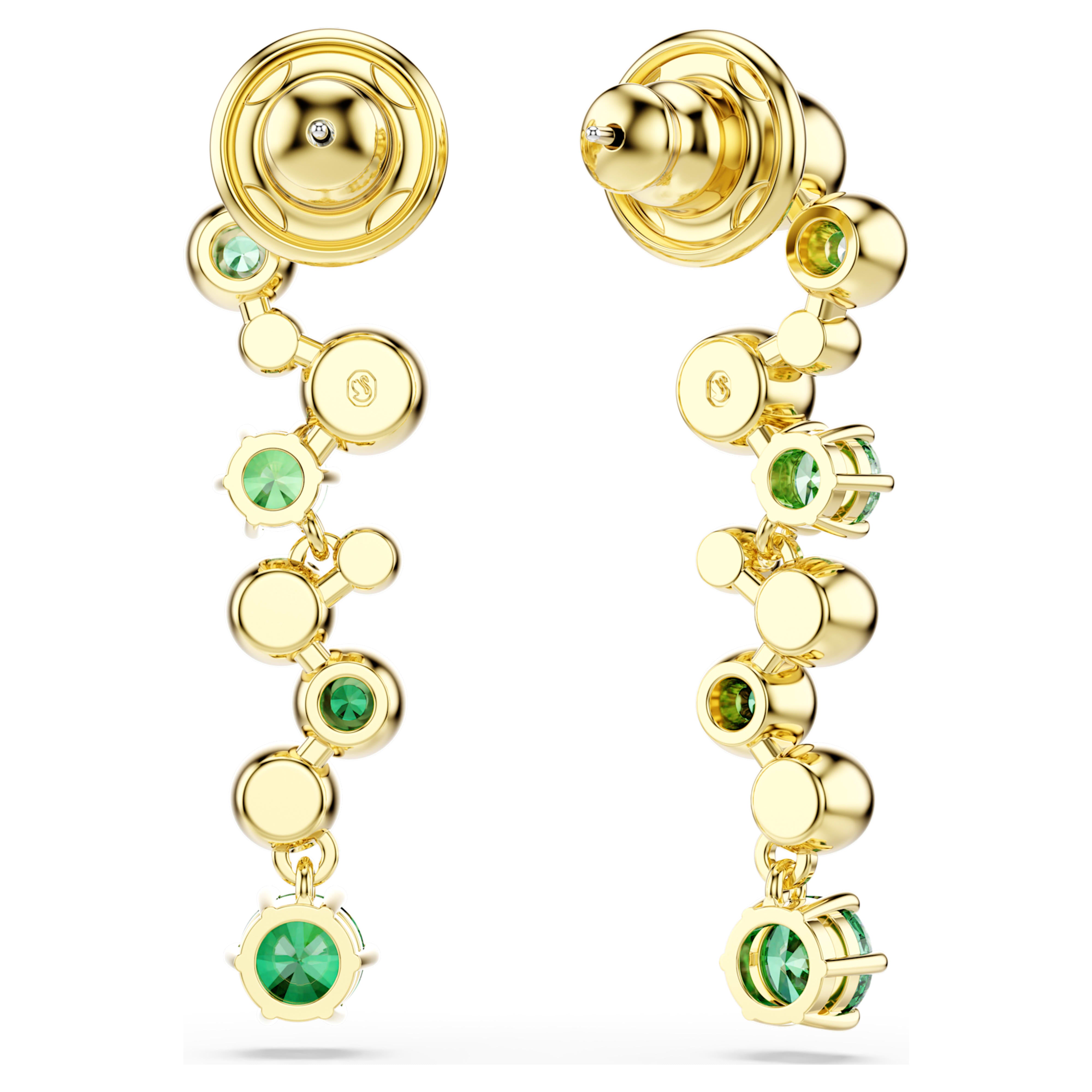 Green dangling Constella earrings – Swarovski