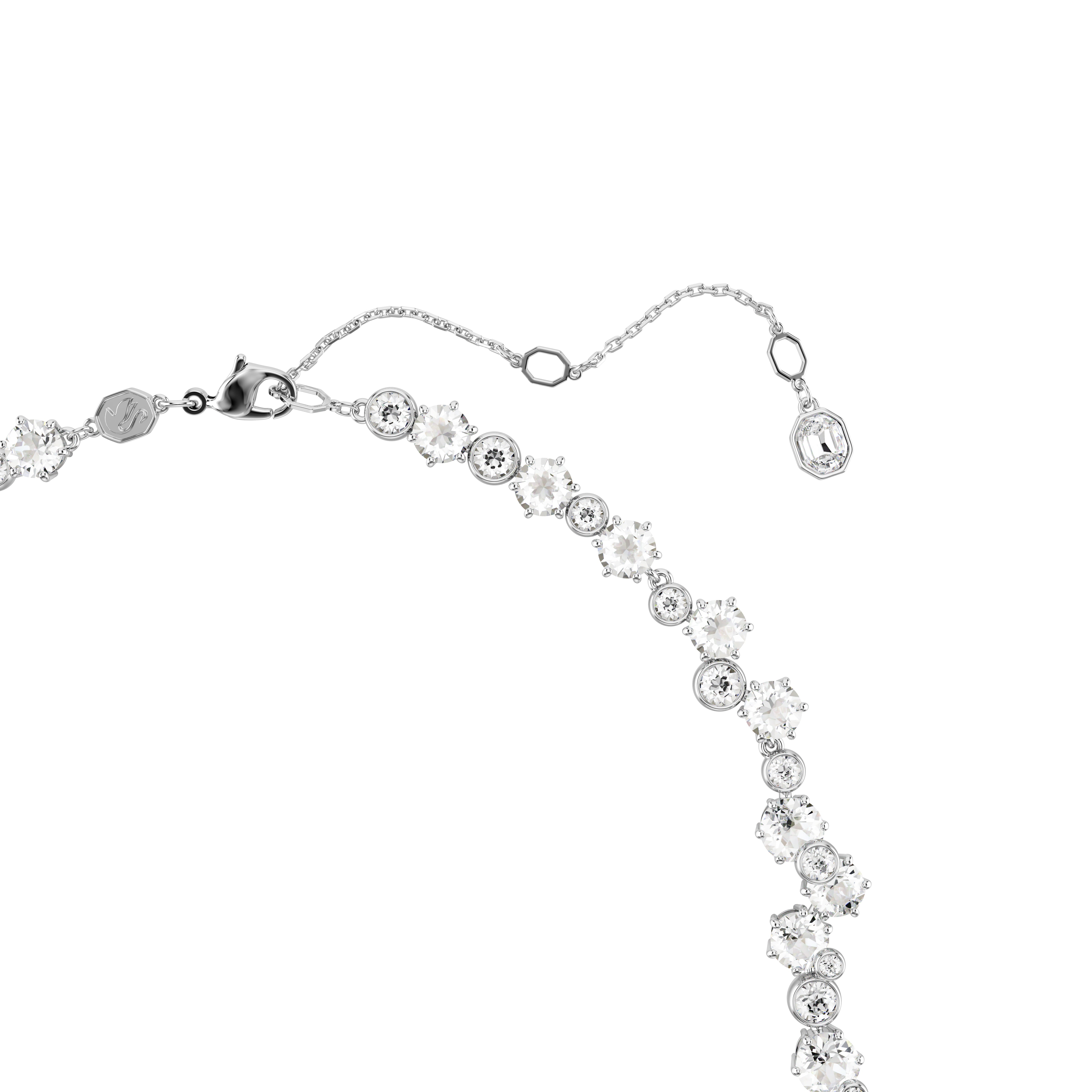 Constella necklace with rhodium-plated white crystals – Swarovski