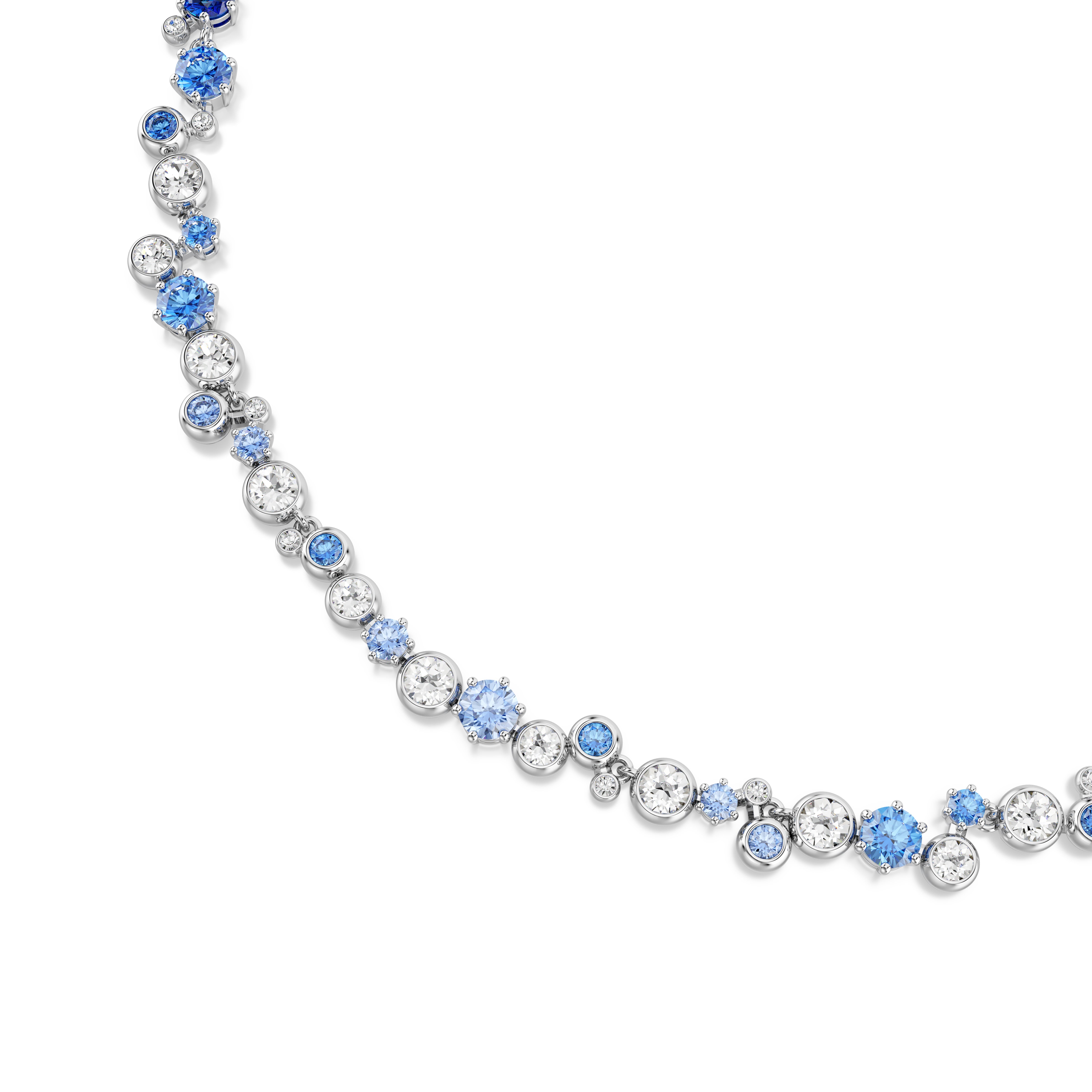 Constella necklace with rhodium-plated blue crystals – Swarovski